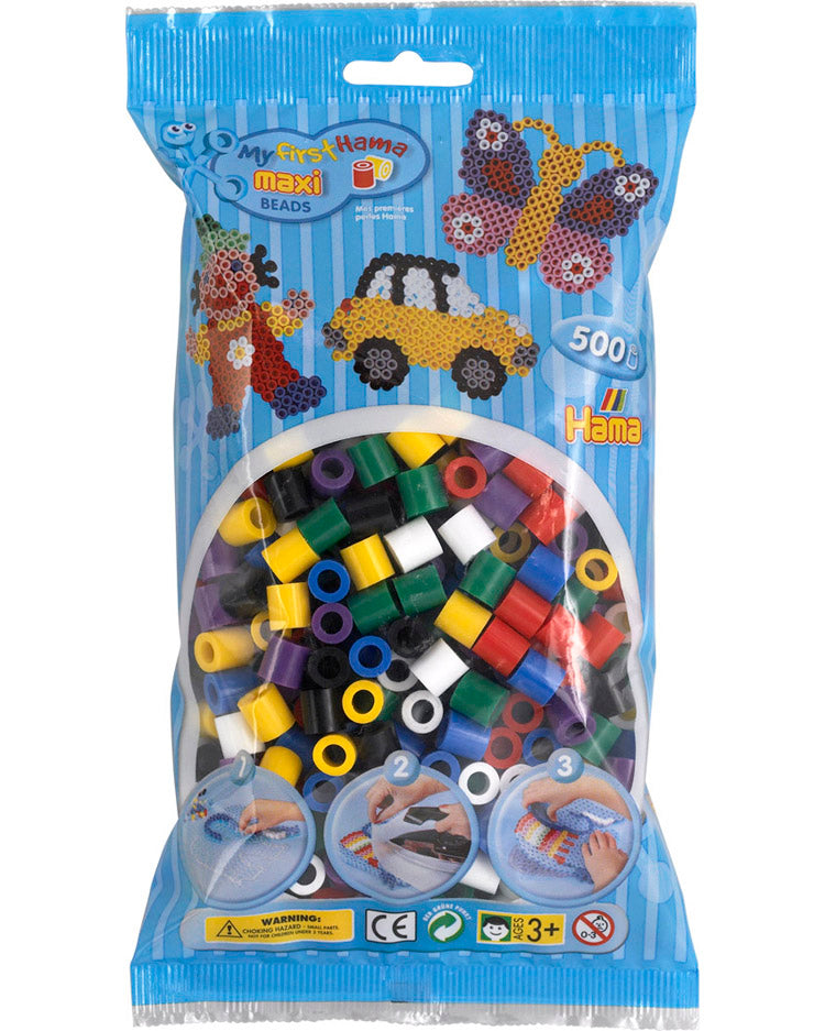 HAMA Maxi perler 500 stk mix 00 - 8470