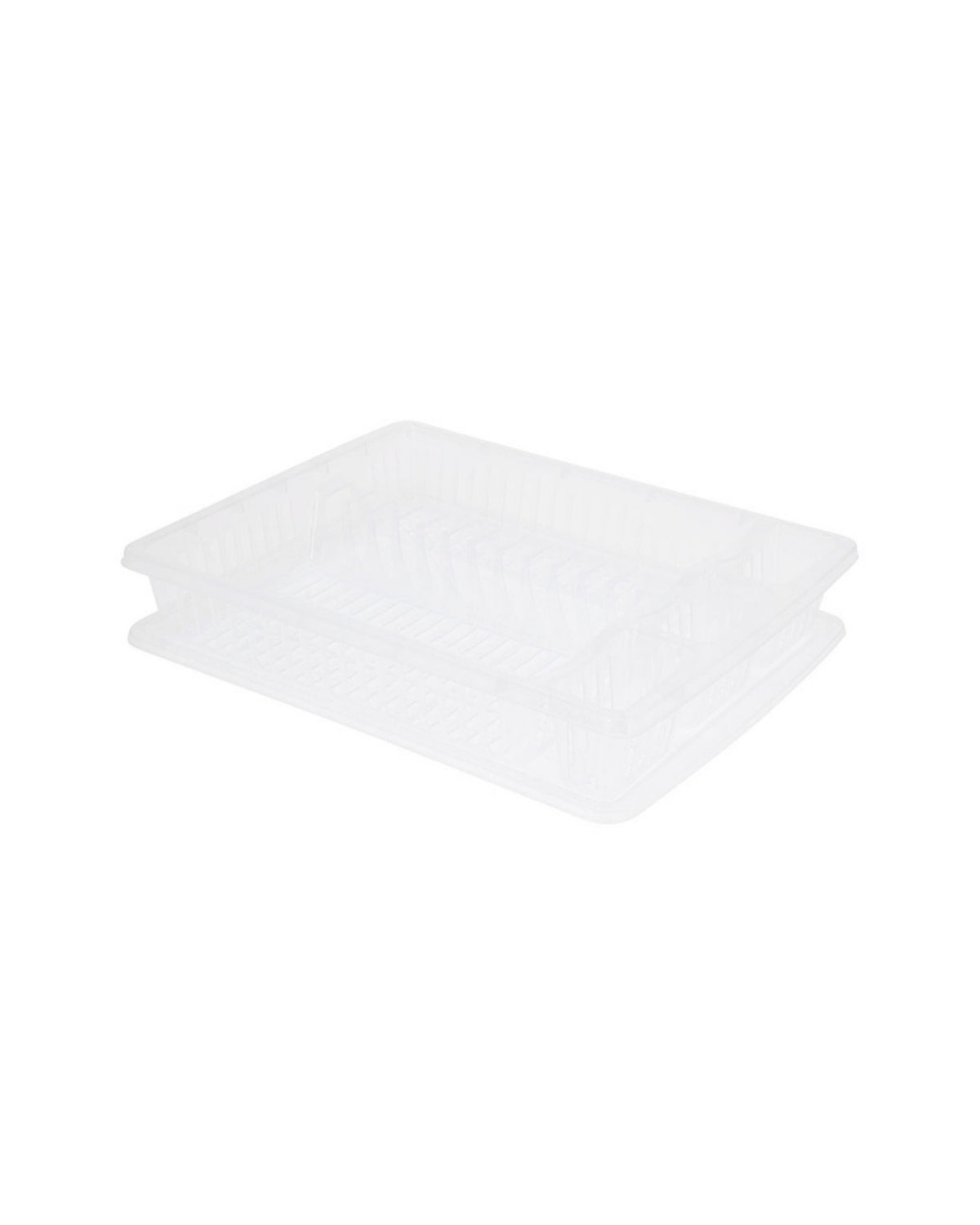 Opvaskestativ i PPR med Bakke – 470x370x85 mm – Gennemsigtig og Slidstærk