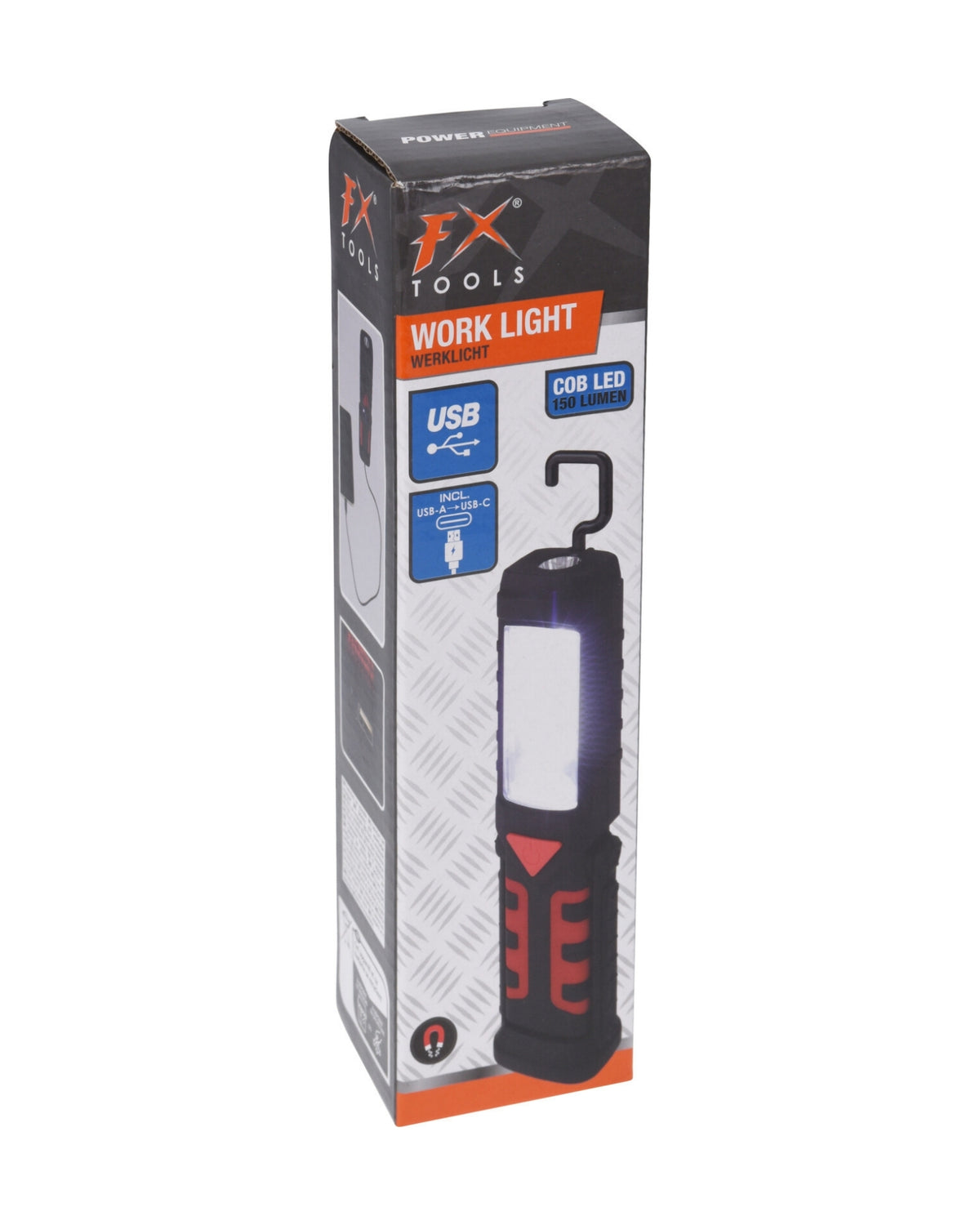 Arbejdslygte COB 21 cm – Genopladelig – 150 Lumen