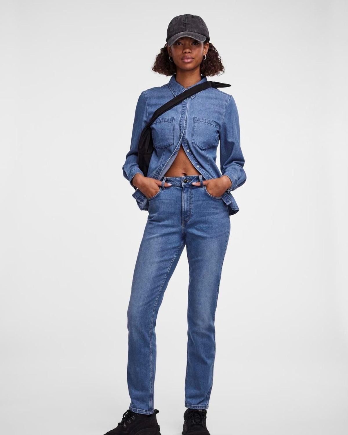 Blå - Medium Blue Denim - Pieces - buks - 17120957