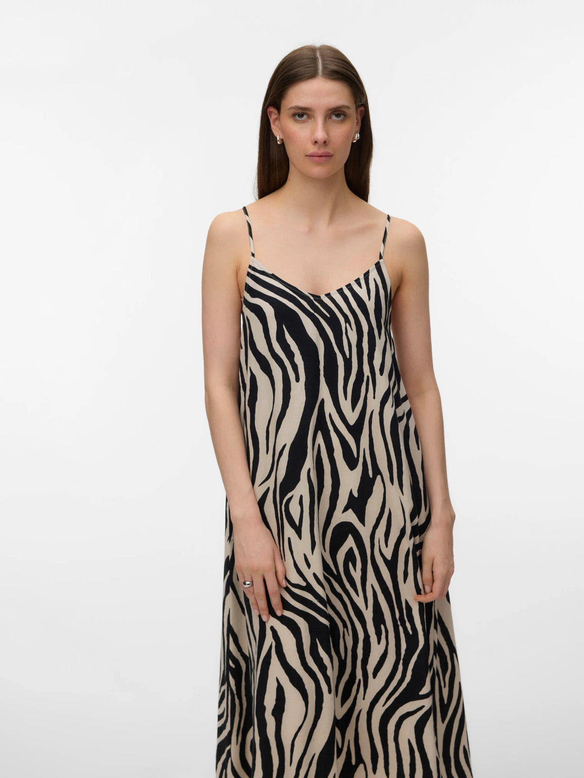 Silver Lining Sina Zebra Black Kjole fra Vero Moda - 10340519
