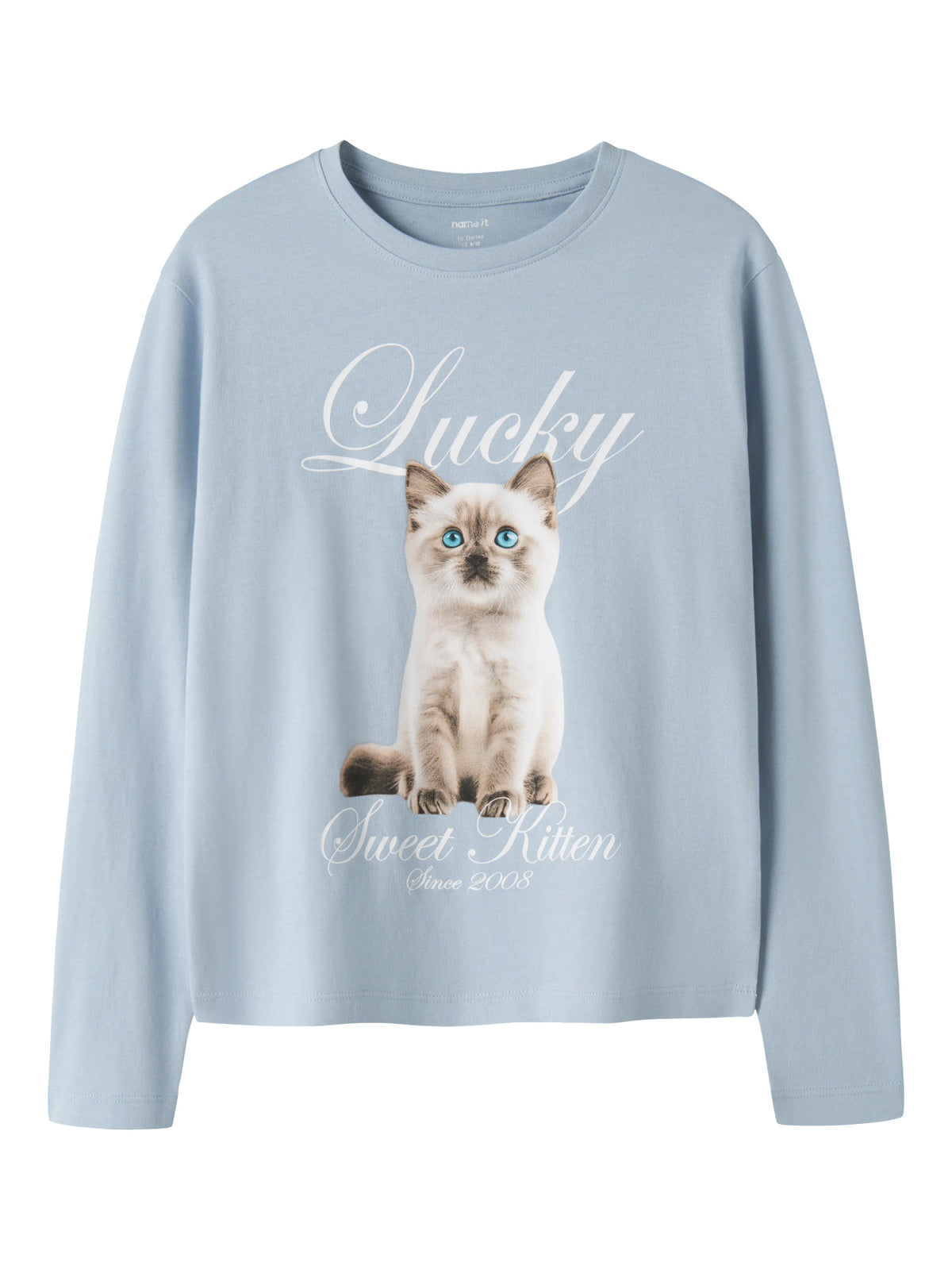 Subdued Blue Kitten Bluse fra Name it - 13238404