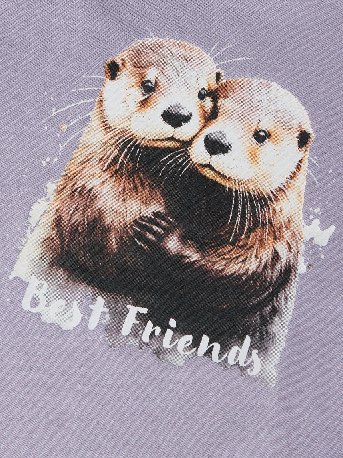 Lavender Gray Otter Friends Bluse fra Name it - 13238407