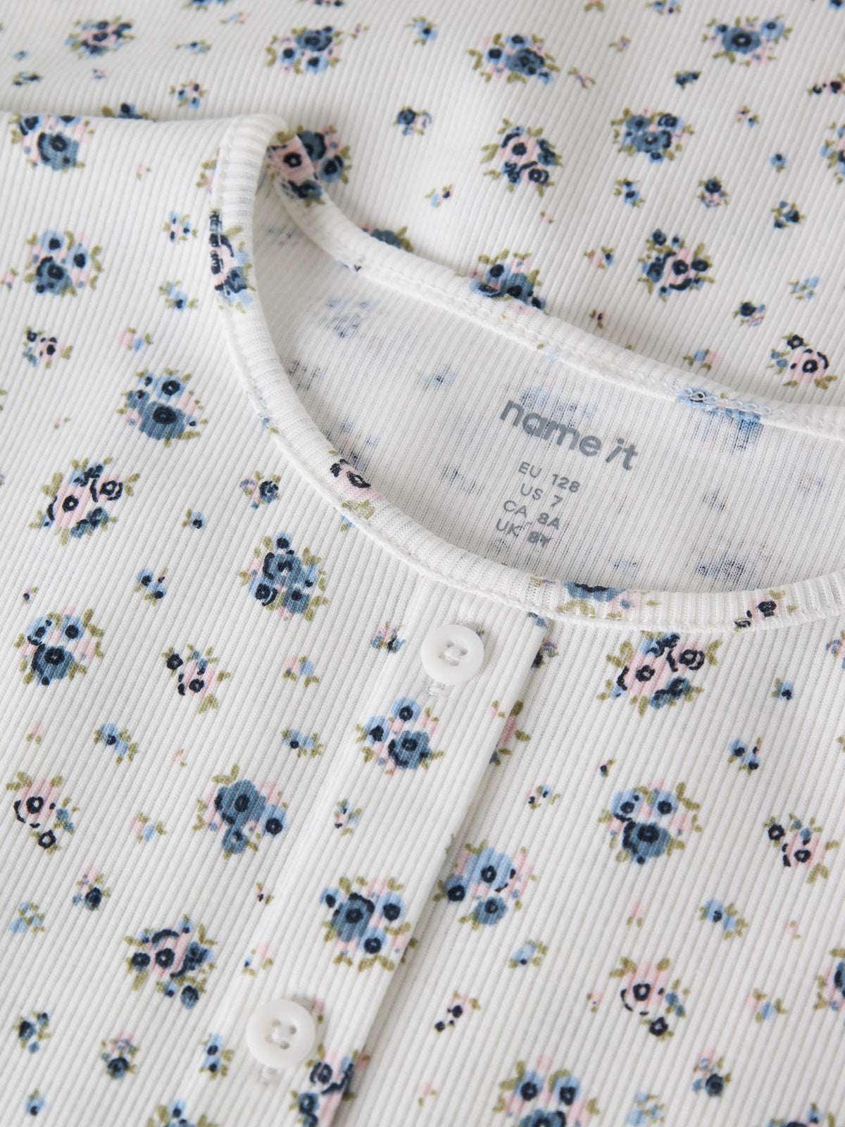 Bright White Pruple Floral Kjole fra Name it - 13241647