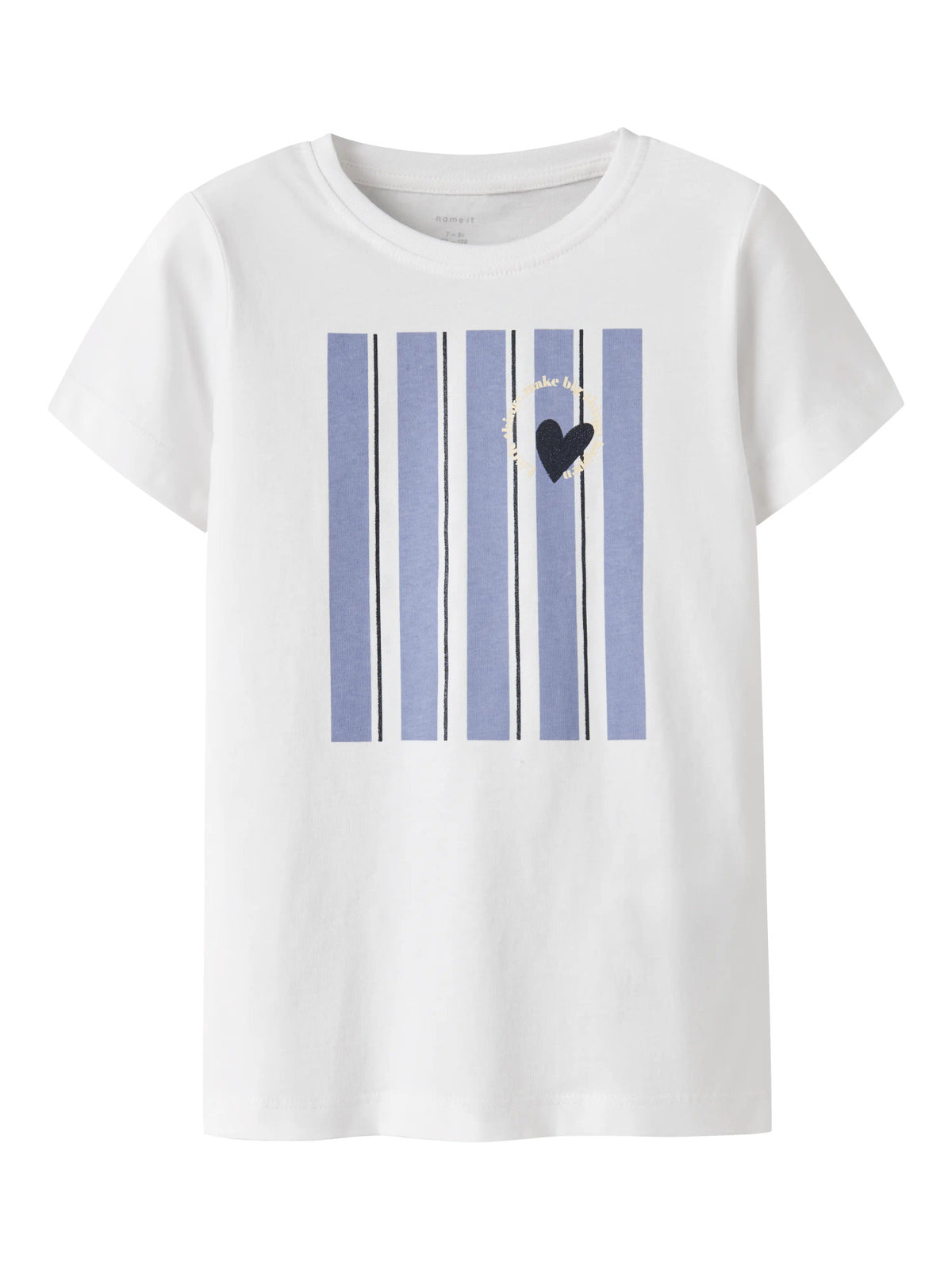 Name it Bright White Purple Impression Stripes T-Shirt - 13254525