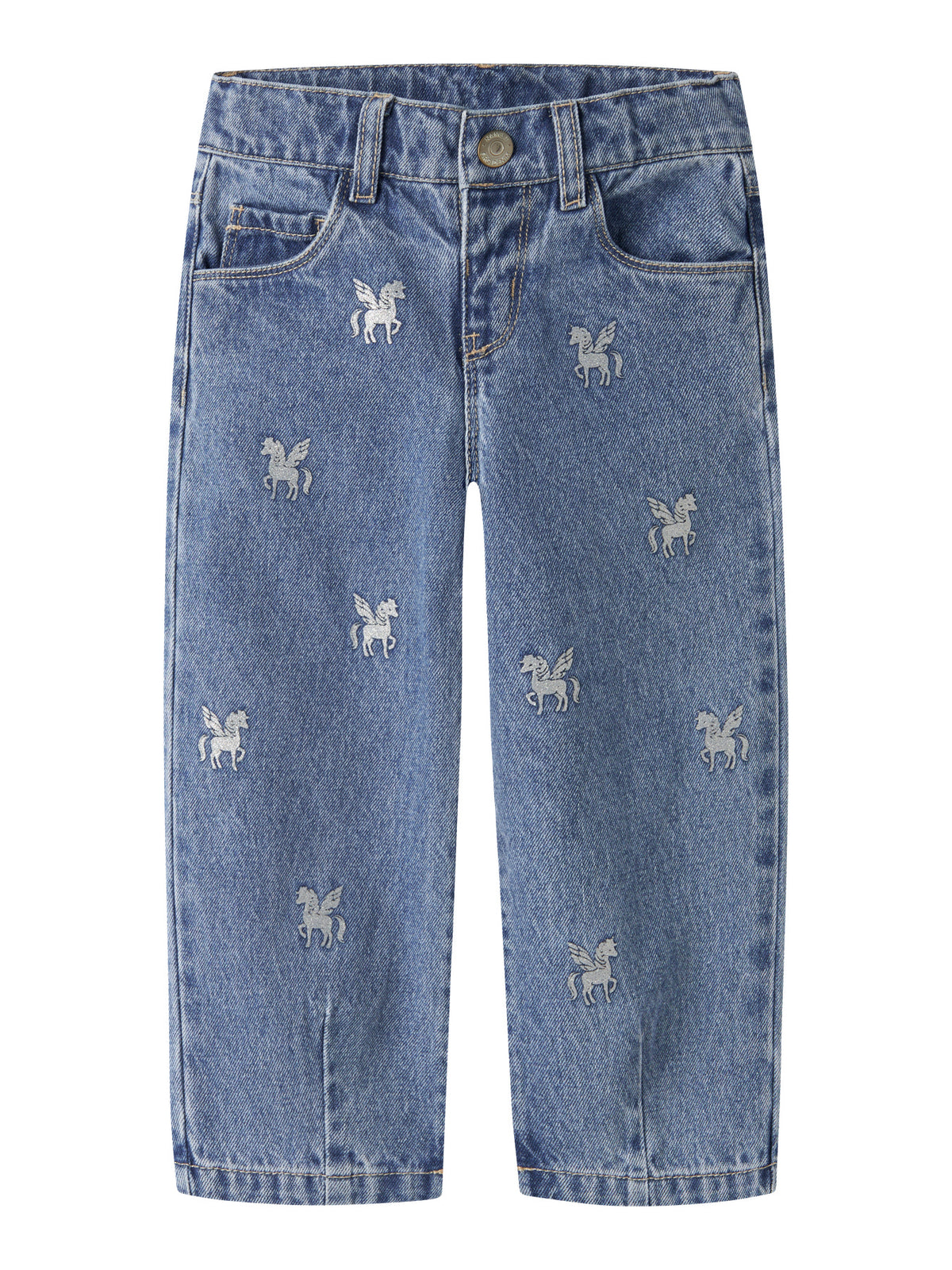 Medium Blue Denim UNICORN GLITTER Bukser fra Name it - 13255126