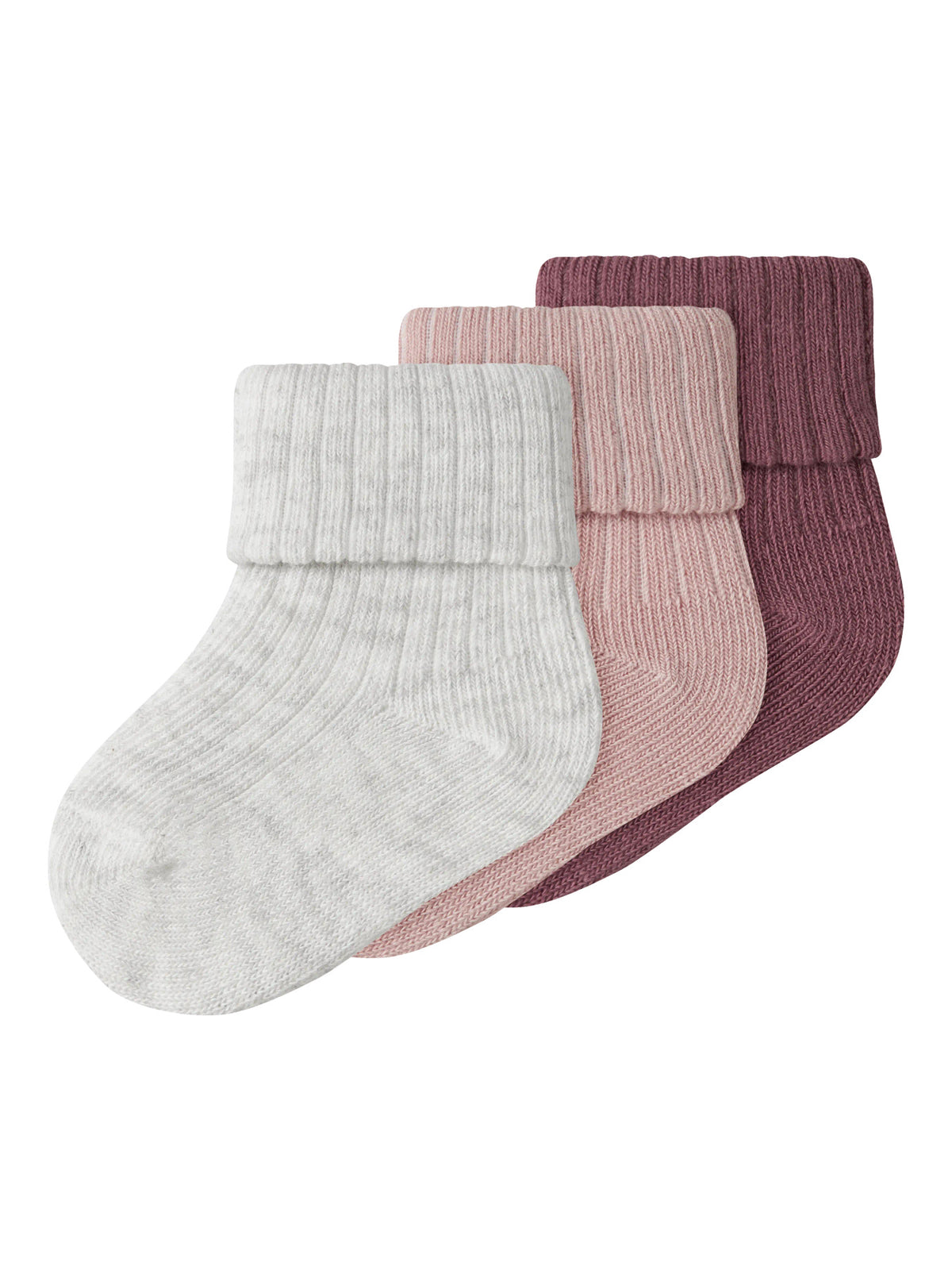 Peyote Melange Burnished Lilac+Deco Rose Strømper fra Name it - 13256461