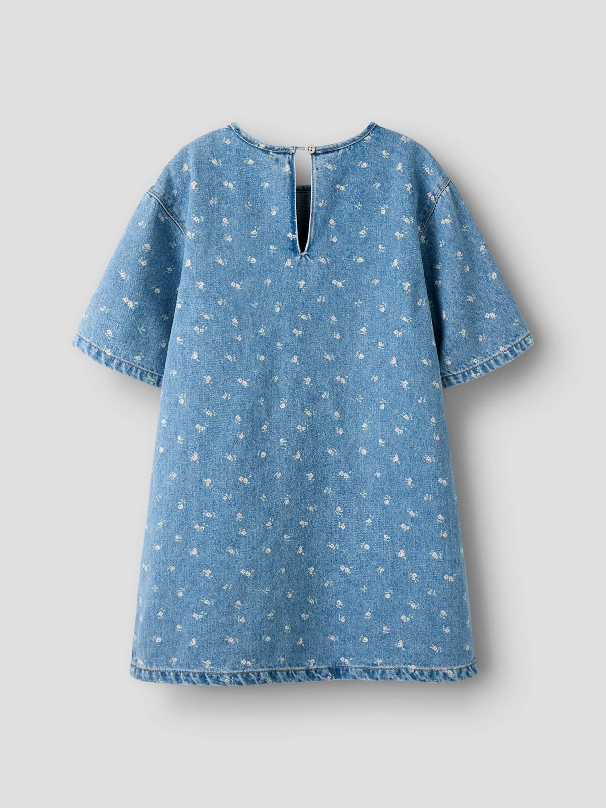 Light Blue Denim FLOWER AOP Kjole fra Name it - 13256806