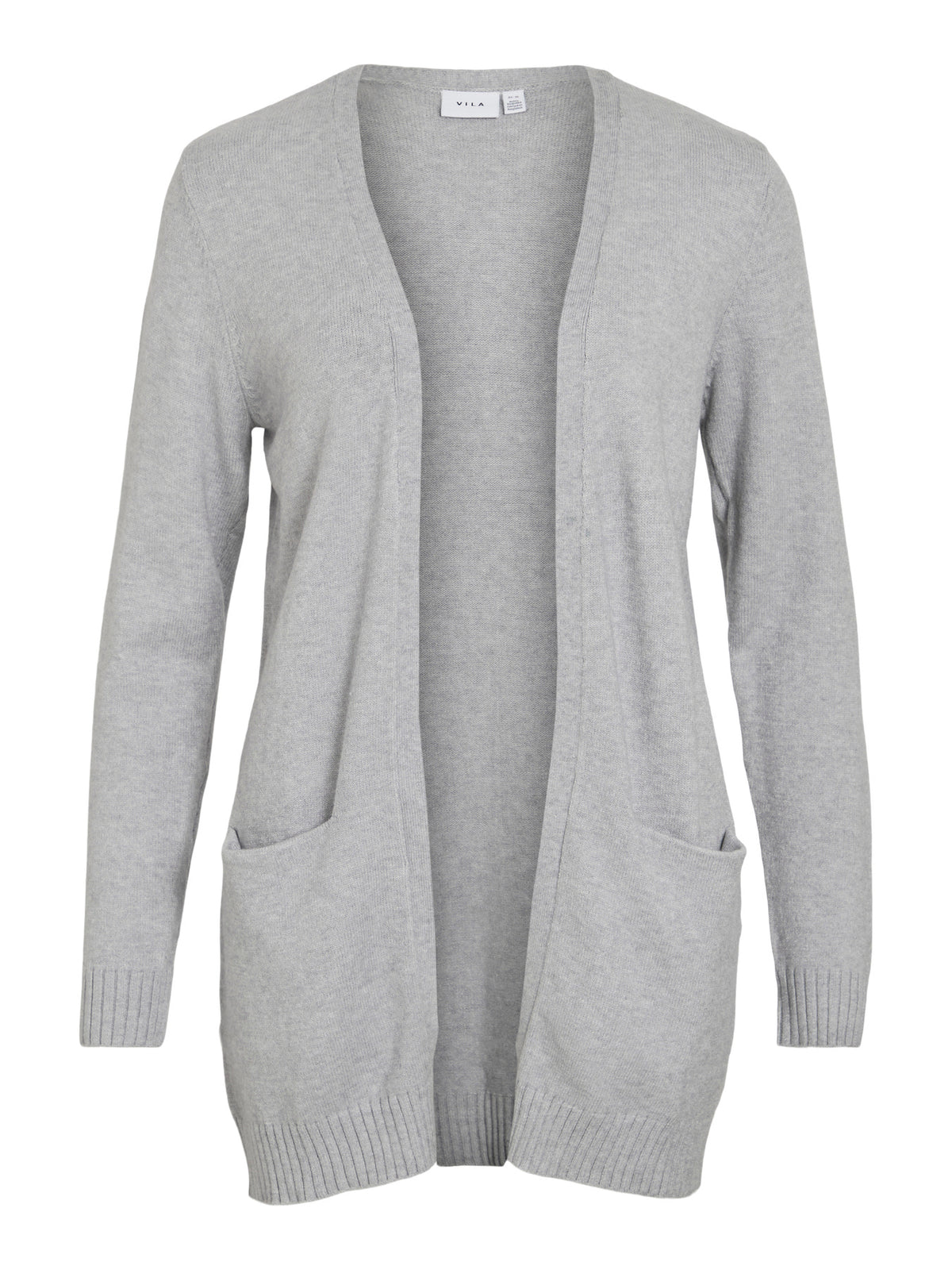 Light Grey Melange Striktrøje fra VILA - 14044041