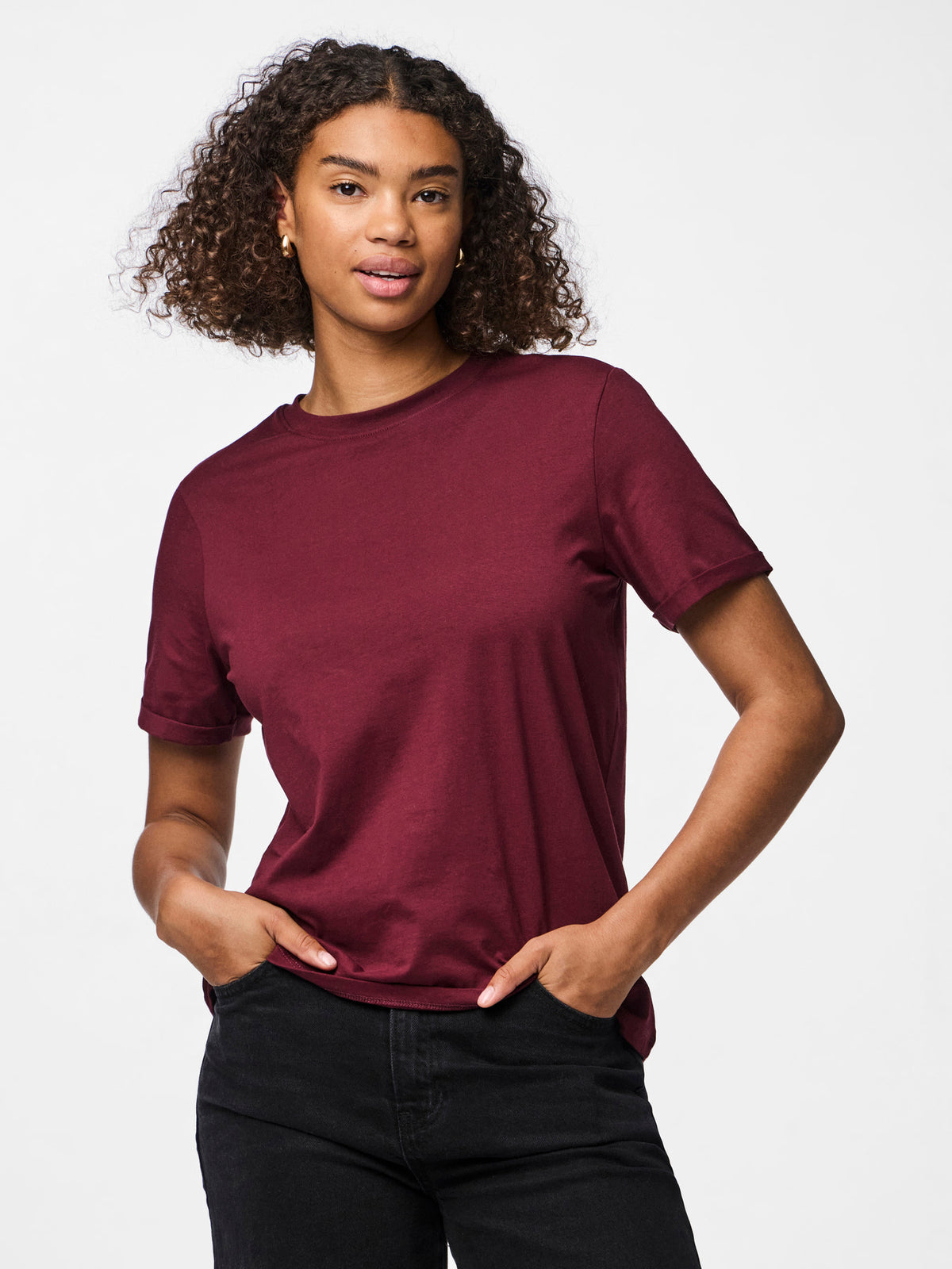 PIECES Tawny Port Bluse - 17086970