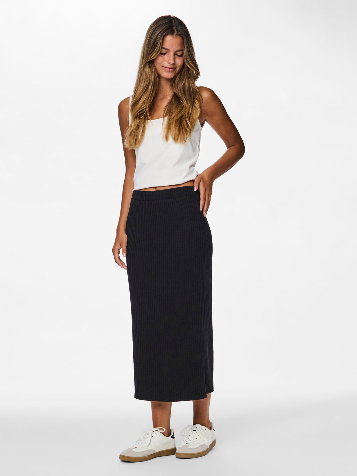 PIECES Black Nederdel - 17101527