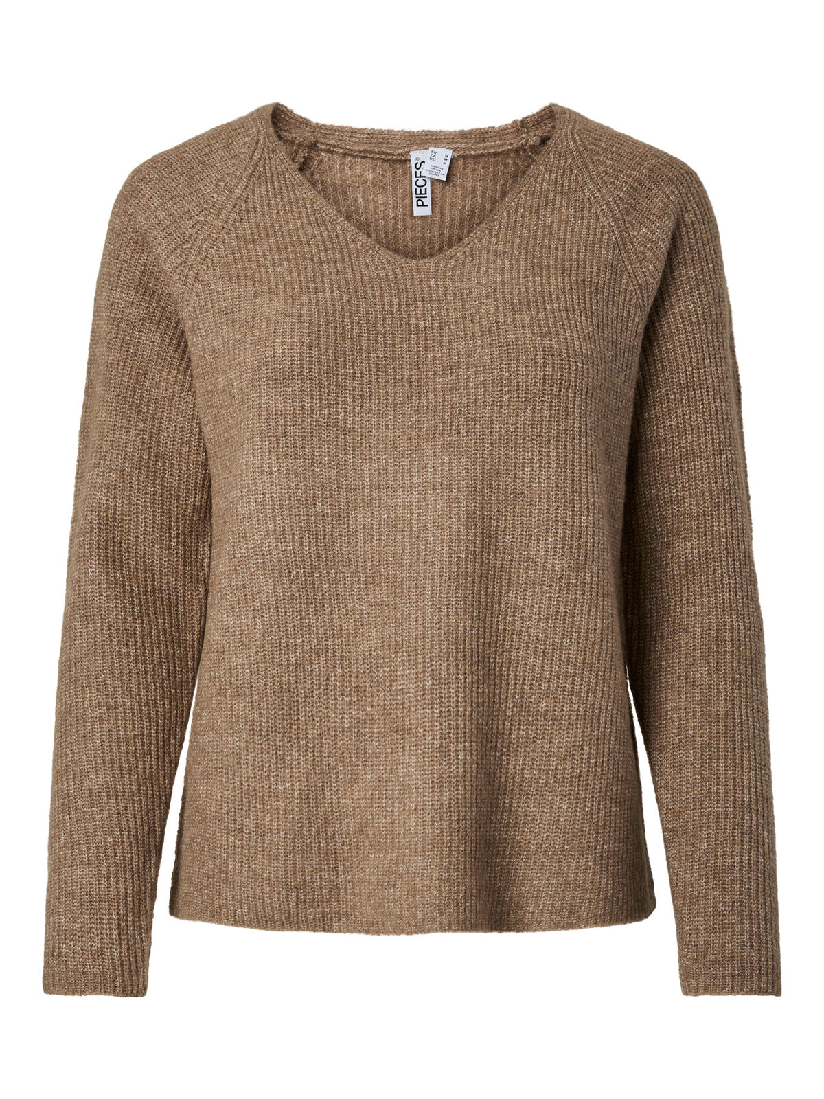 Brun Striktrøje fra PIECES - 17114251
