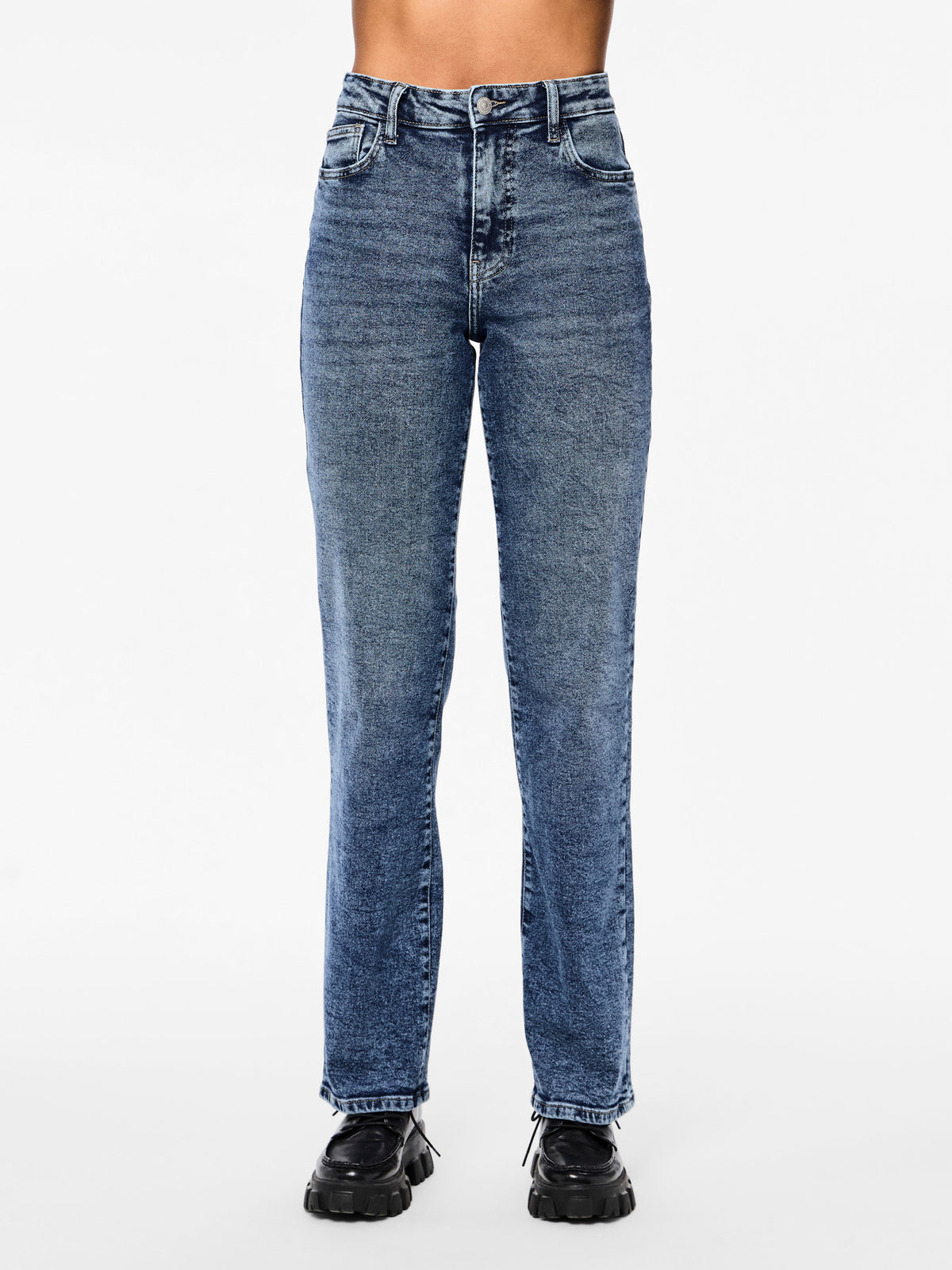 PIECES Medium Blue Denim Bukser - 17147293