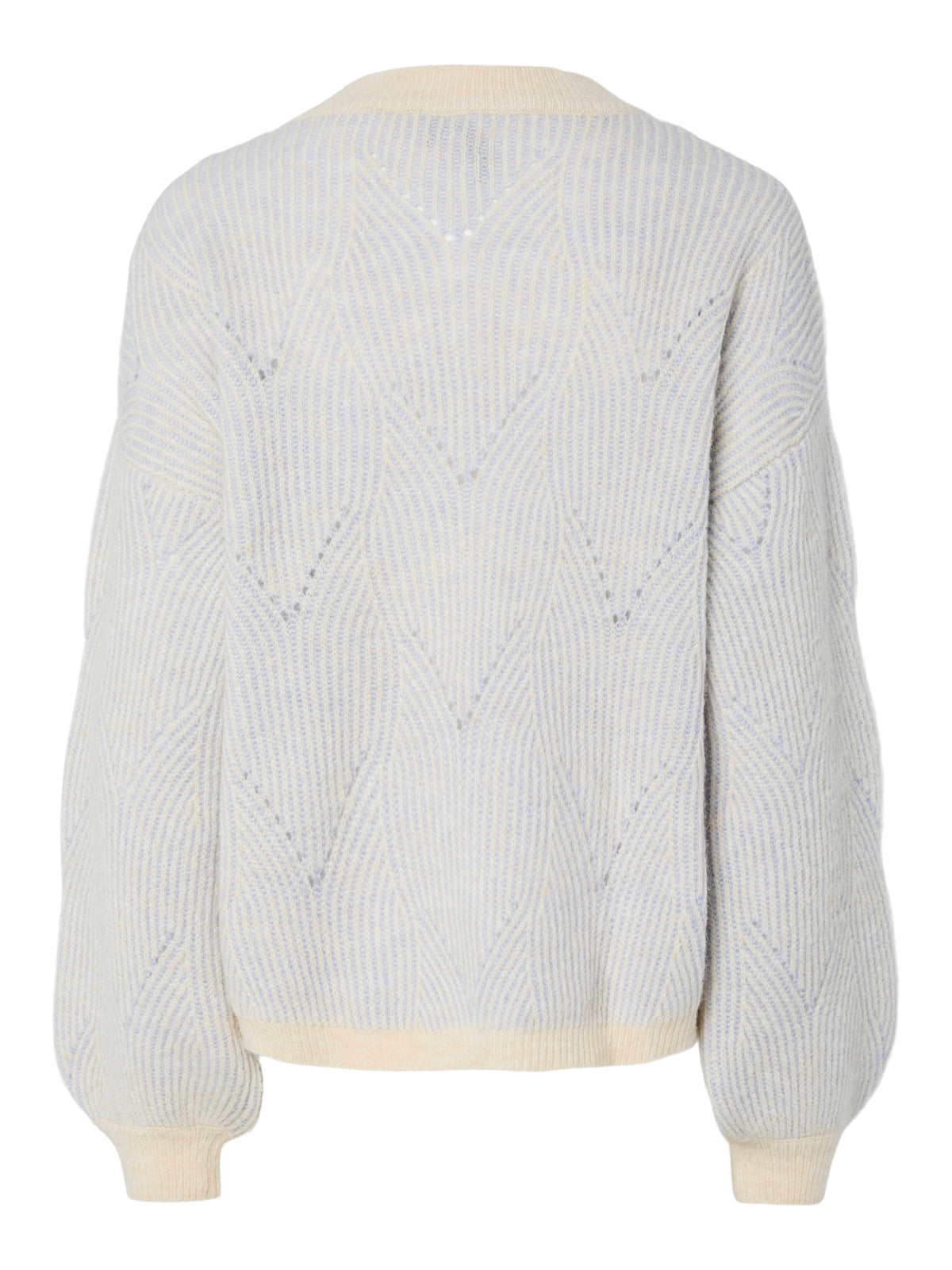 PIECES Whitecap Gray BABY LAVENDER Striktrøje - 17147906