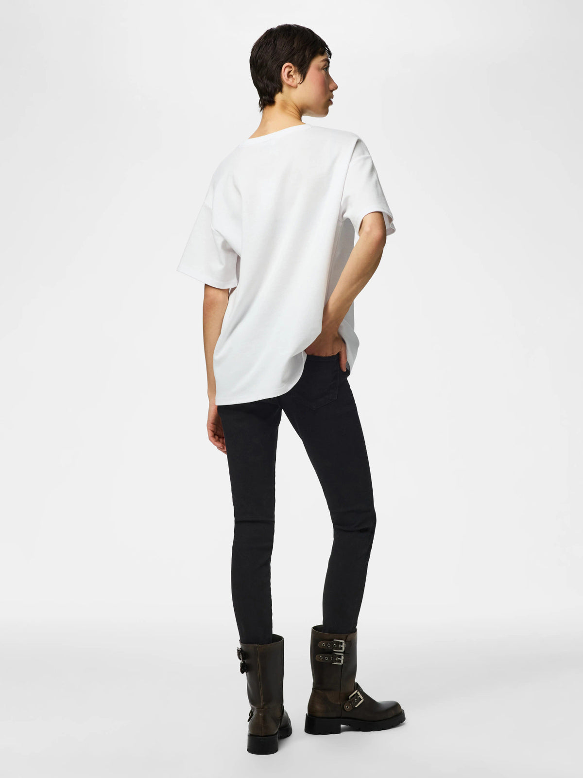 PIECES Black Denim Bukser - 17147972