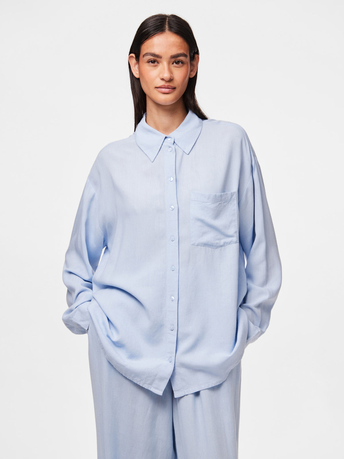 Blå Bluse fra PIECES - 17149315