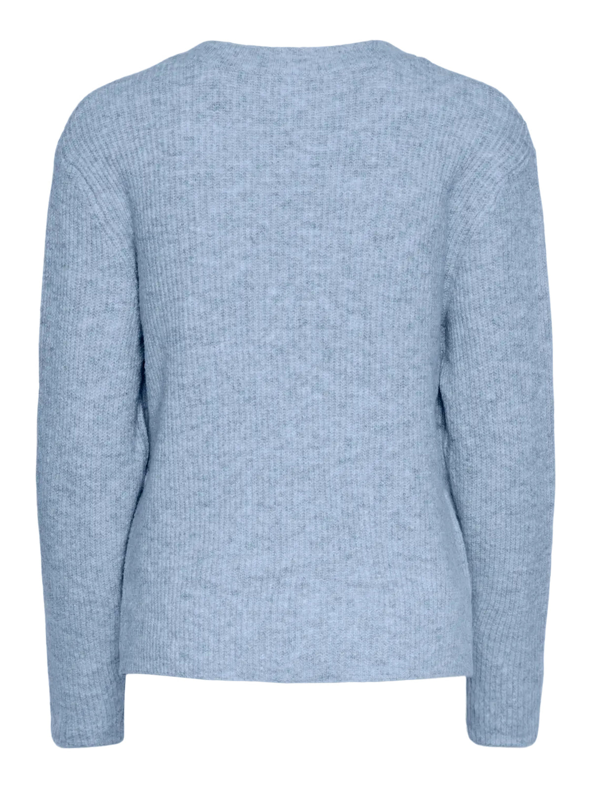 Cashmere Blue MELANGE Striktrøje fra PIECES - 17150235