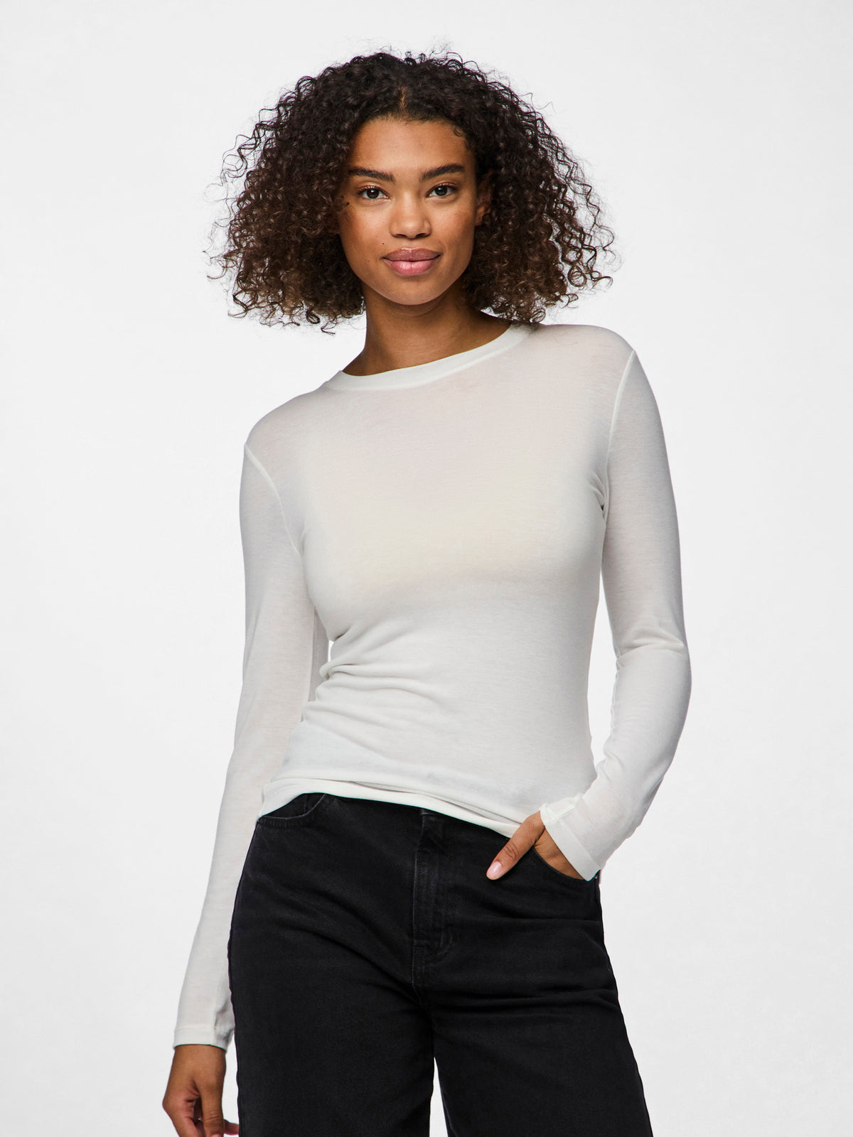 PIECES Cloud Dancer Top - 17151138