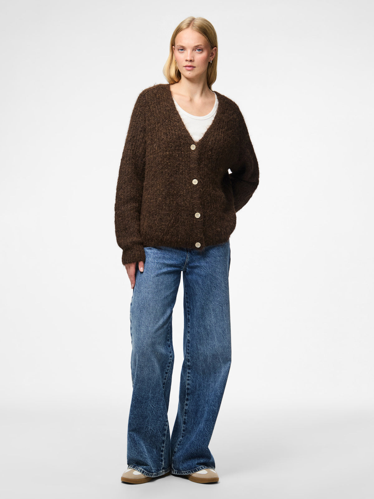 PIECES Hot Fudge MELANGE Cardigan,Striktrøje - 17158926