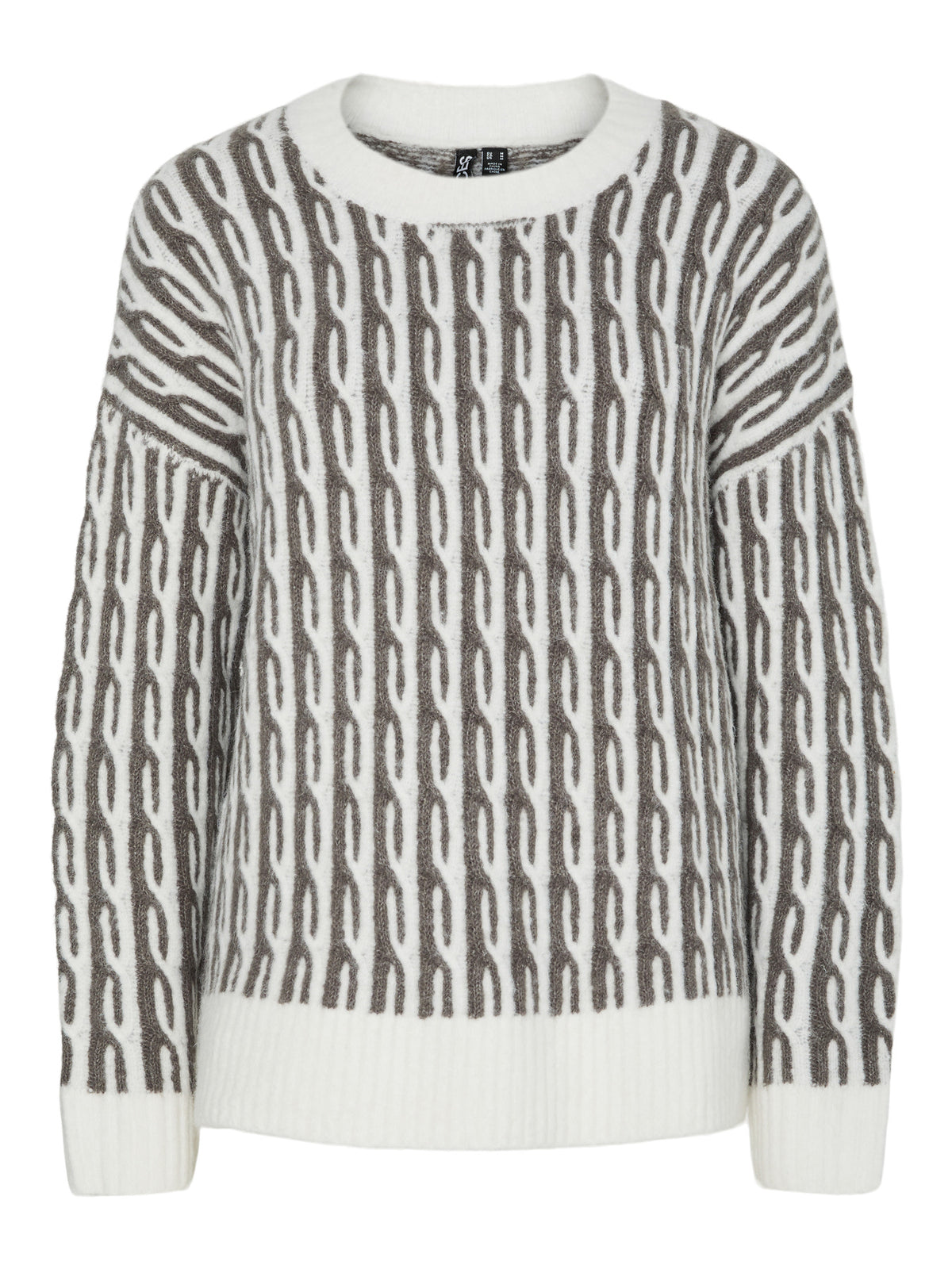 Overland Trek Cloud dancer Striktrøje fra PIECES - 17162162