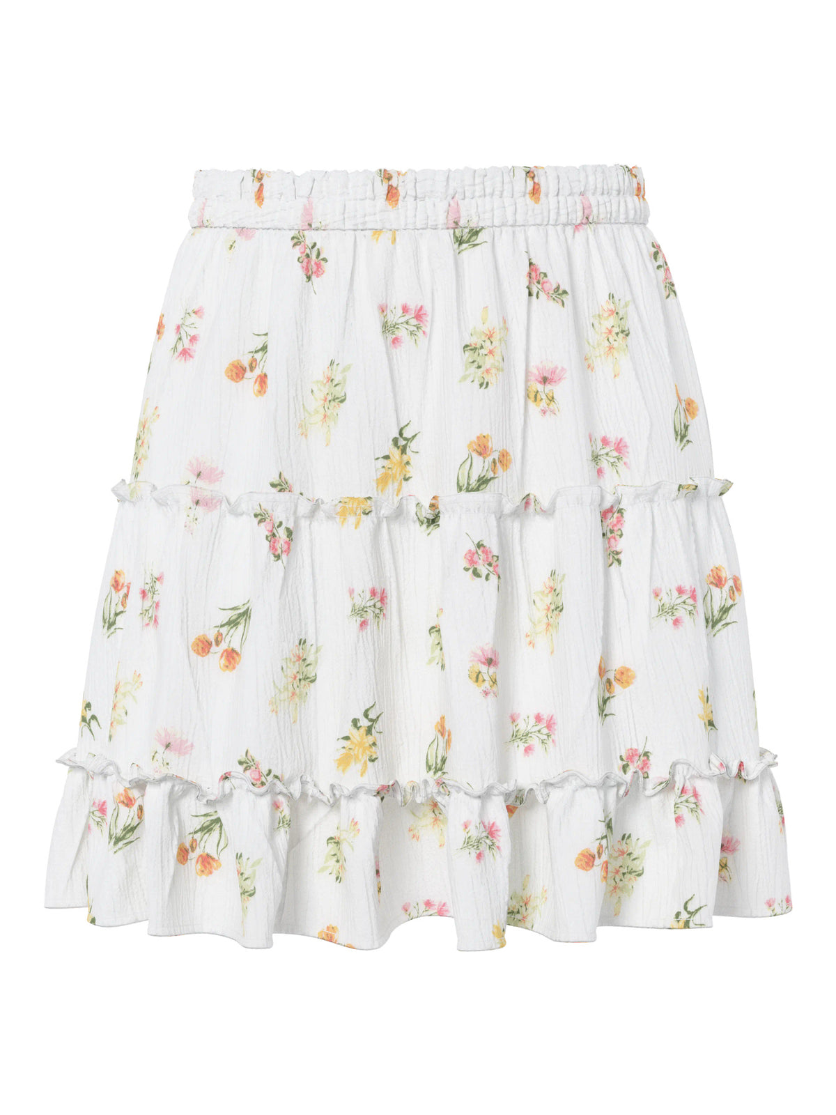 Bright White FLOWER Nederdel fra PIECES - 17162330