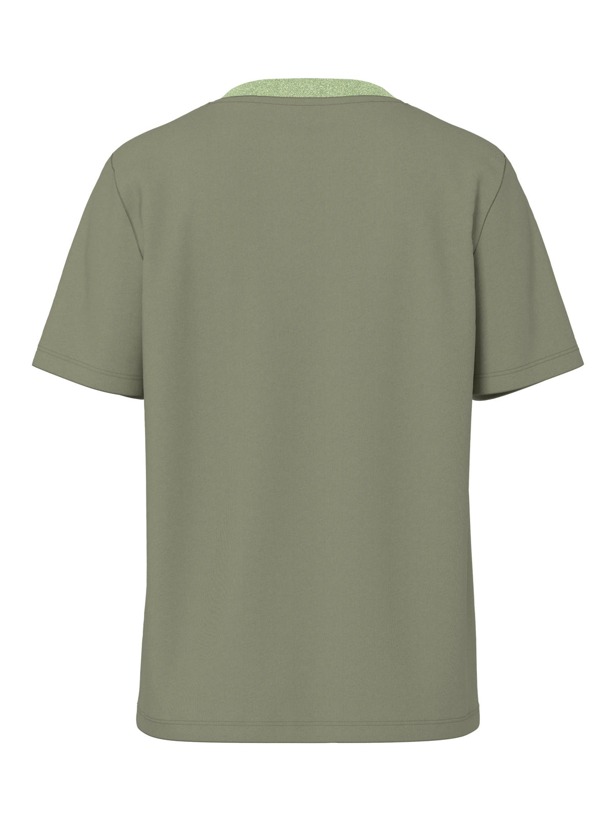 Deep Lichen Green LUREX RIB Bluse fra PIECES - 17164946
