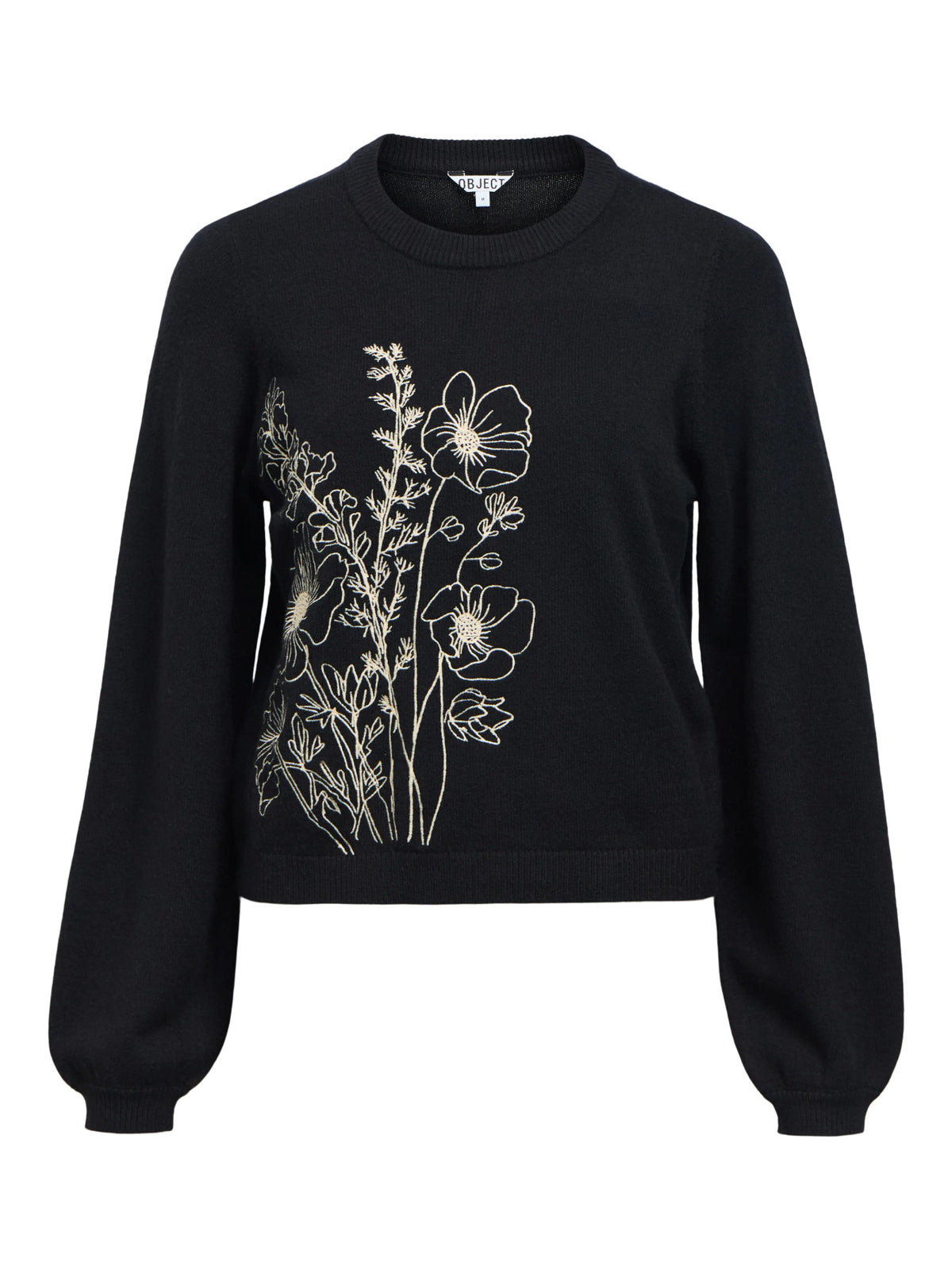 Black Flower embroidery Striktrøje fra Object Collectors Item - 23048552