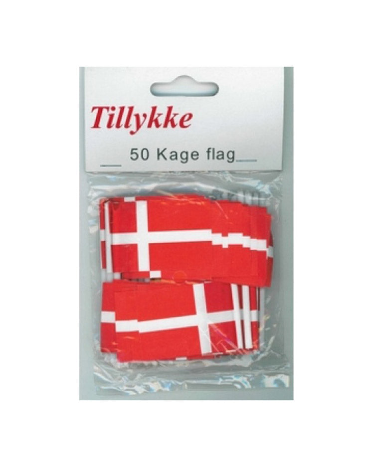 Flag 50 stk kageflag på pind