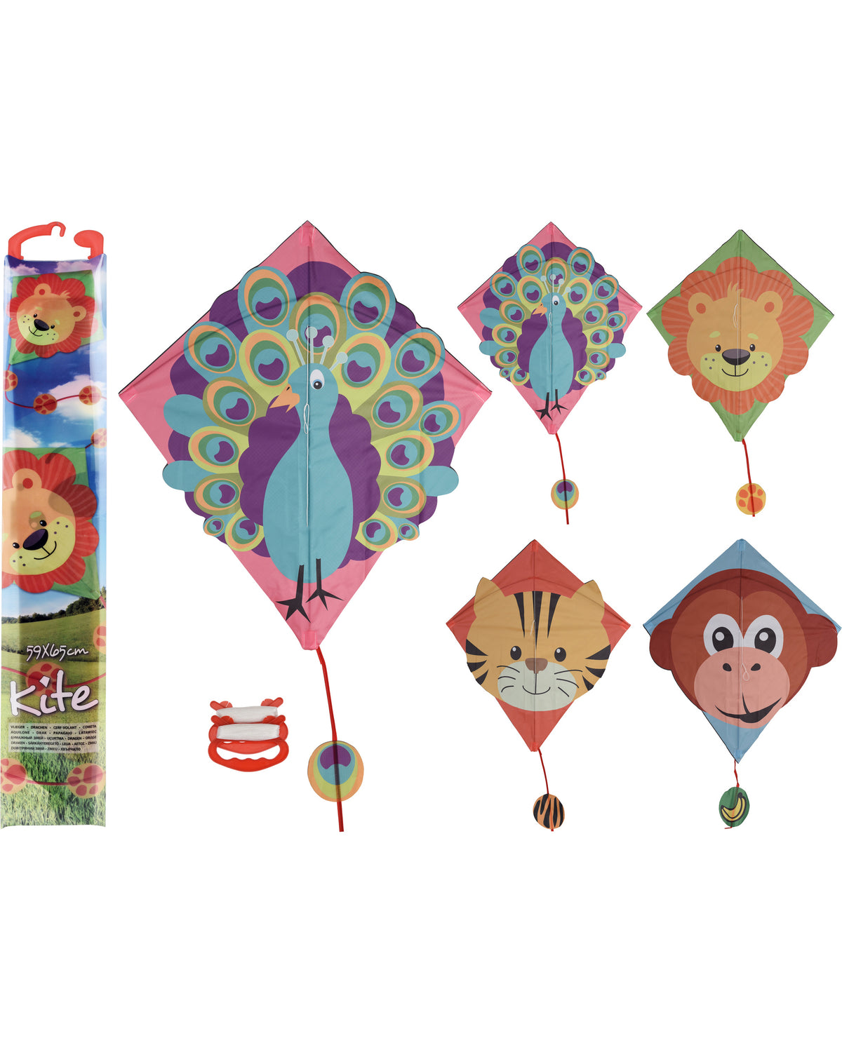 Nylon kite 59x65 cm 1pc