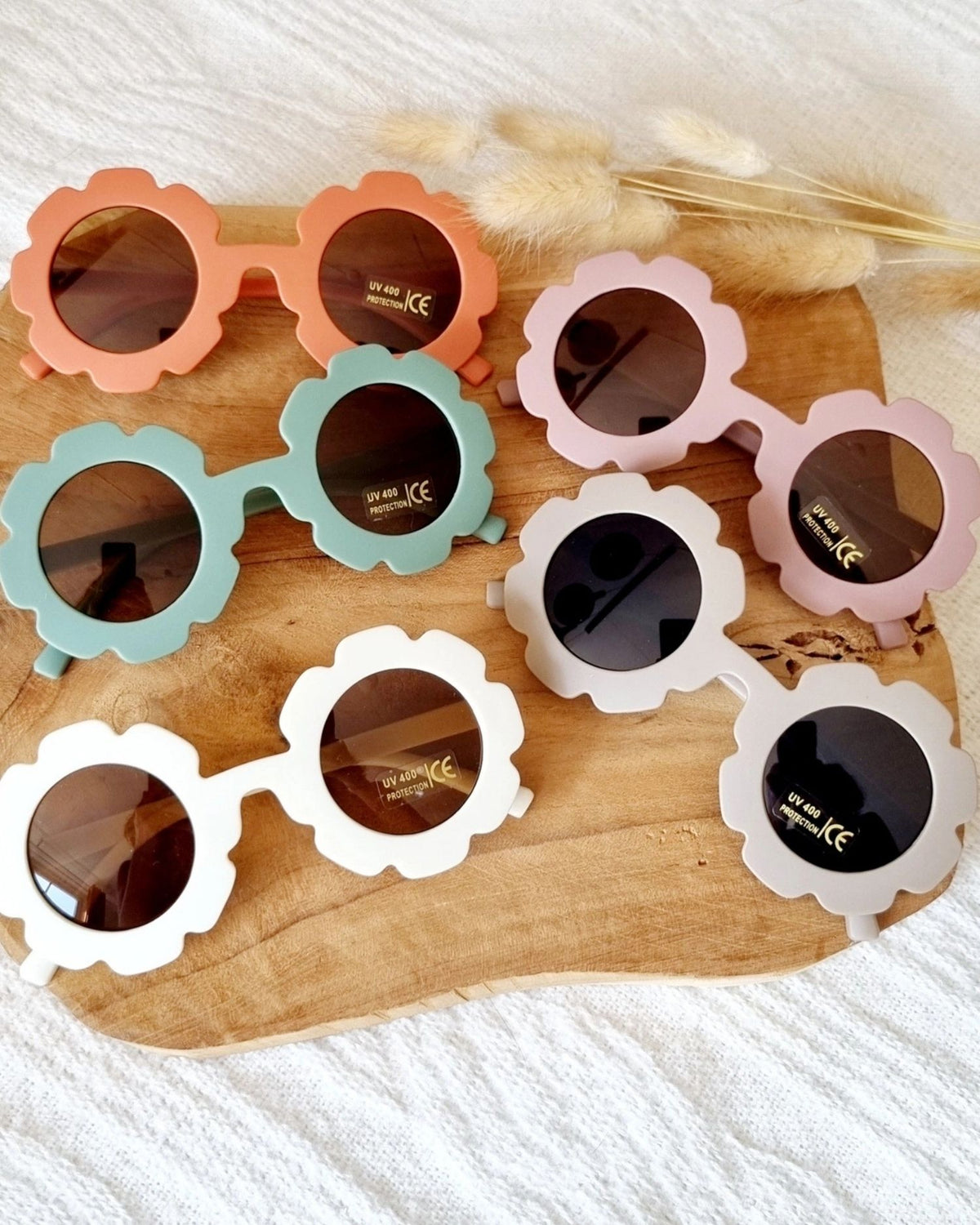 Solbriller til børn - UV400 Flower - Beige
