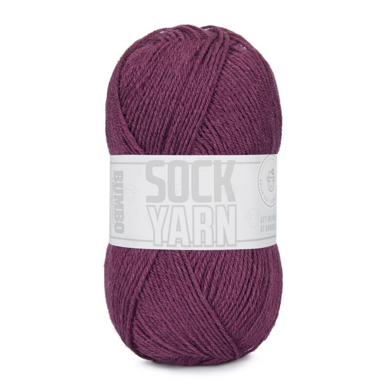 Bumbo Strømpegarn fv.112 - Aubergine 50g - UDG