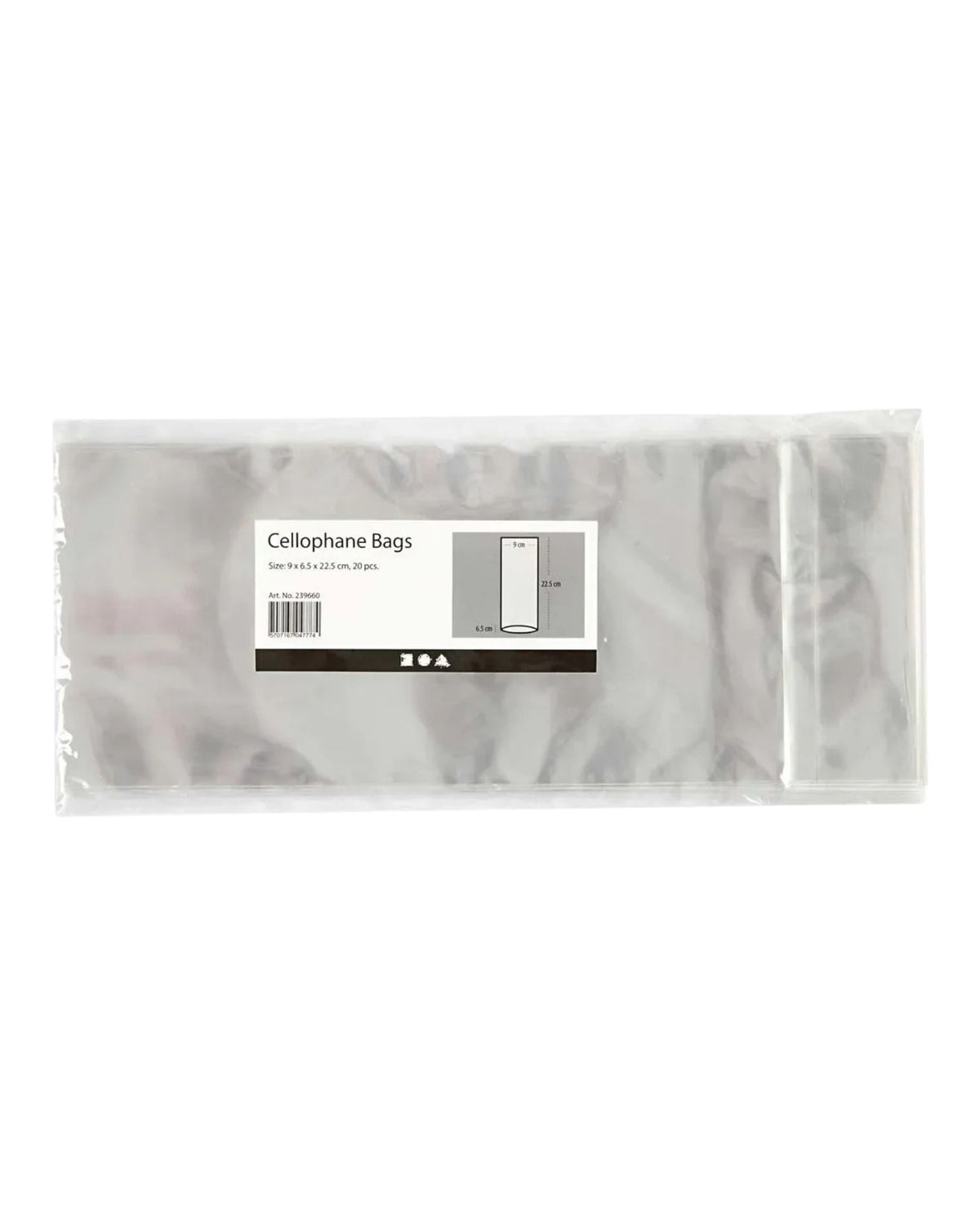 Cellophane bag 1 Pk., 20 pcs., H: 22.5 cm, 9x6.5 cm