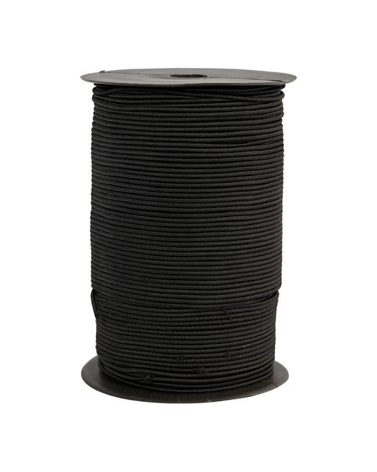 Elastiksnor 2 mm - Sort pr. meter