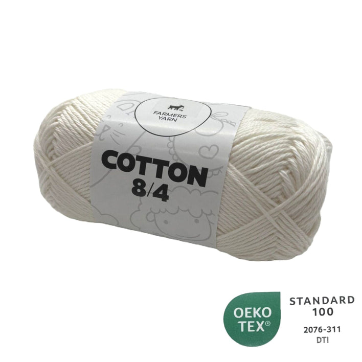 Bomuld garn Farmers Yarn fv. 80 8/4 50 g - OEKO TEX 100