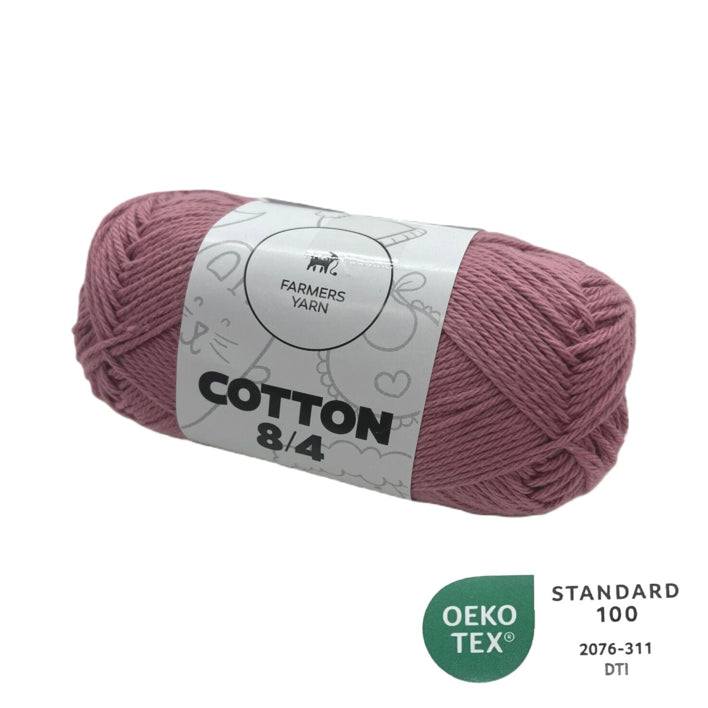 Cotton yarn Farmers Yarn color 96 Violet 8/4 50 g - OEKO TEX 100