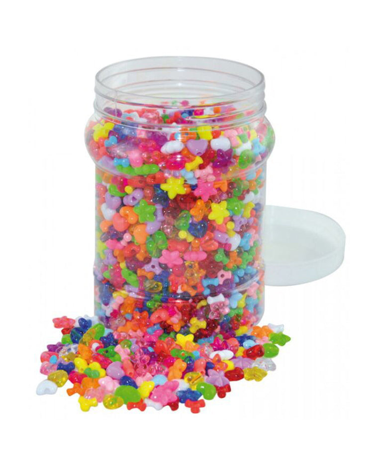 Plastic beads Heart, Stars, Propellers 2100 pcs
