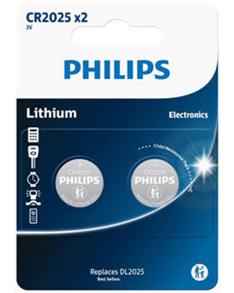 Batteri CR2025 3V 2stk - Philips