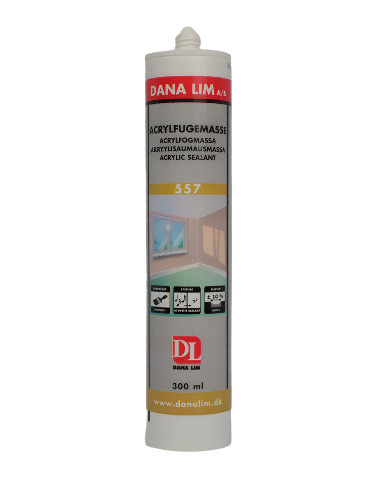 Acrylfugemasse hvid 300 ml.