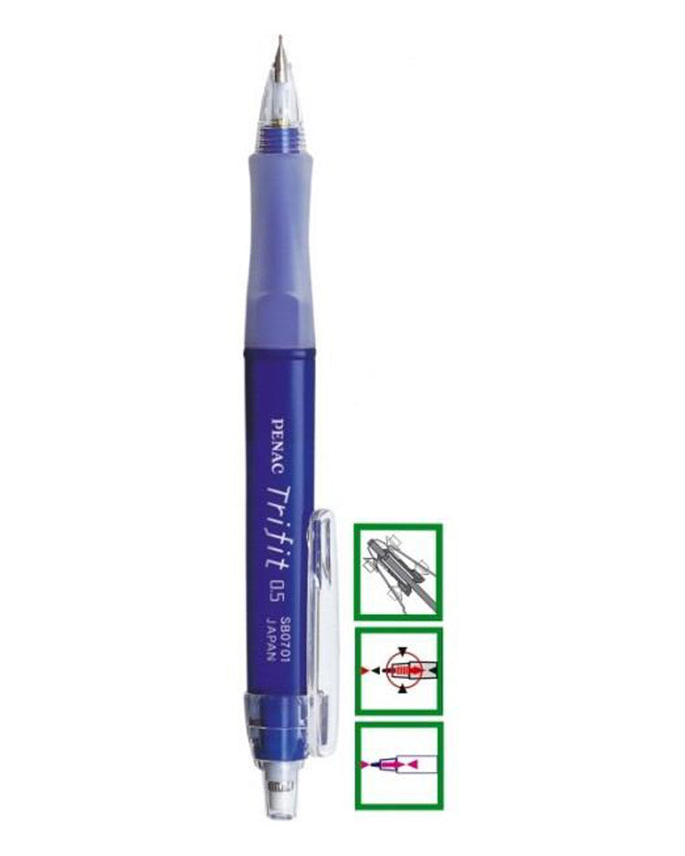 Stift blyanter med viskelæder - blå