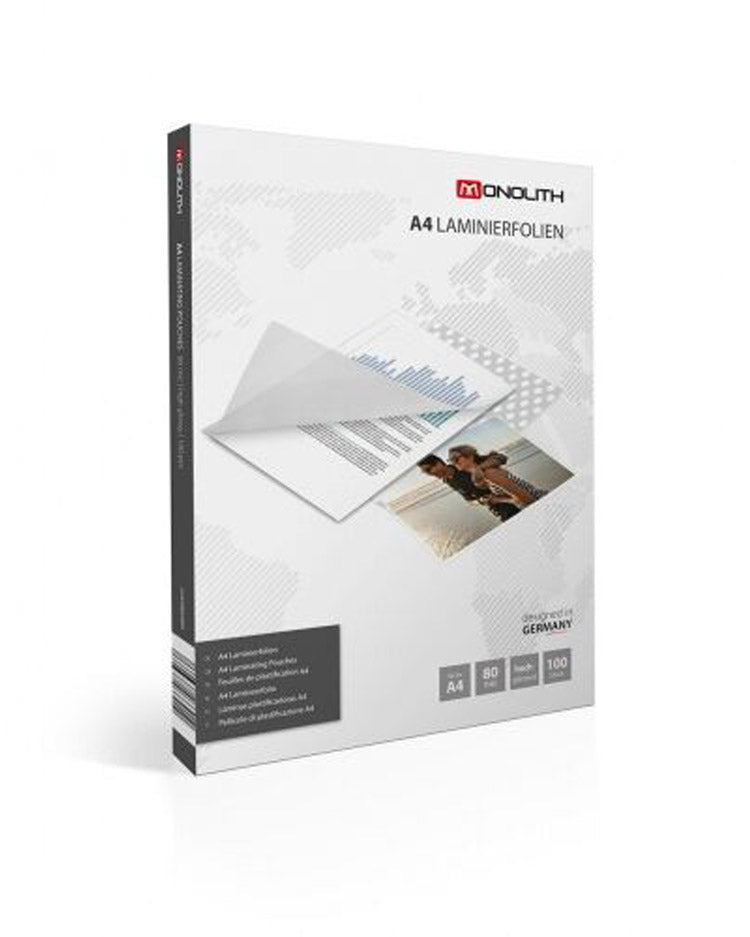 Lamineringslomme 25 A4 80 my - MONOLITH