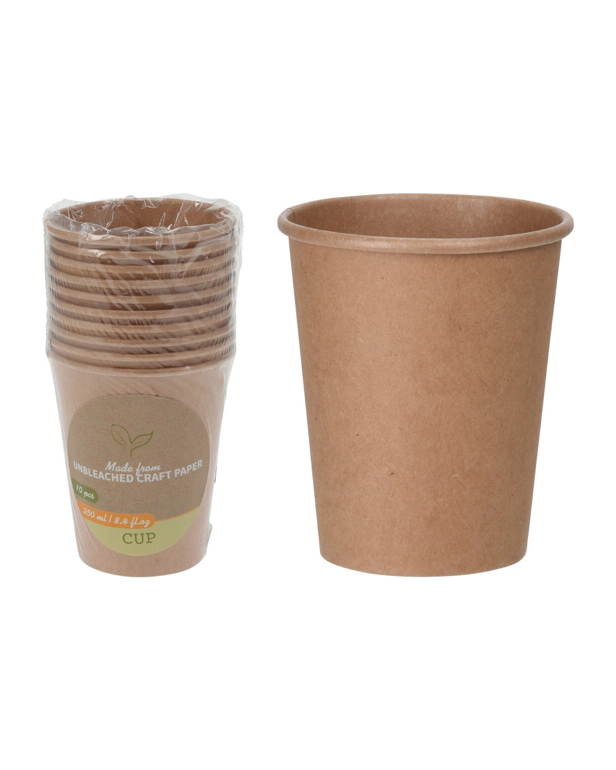 Paper cups 250ml 10 pcs