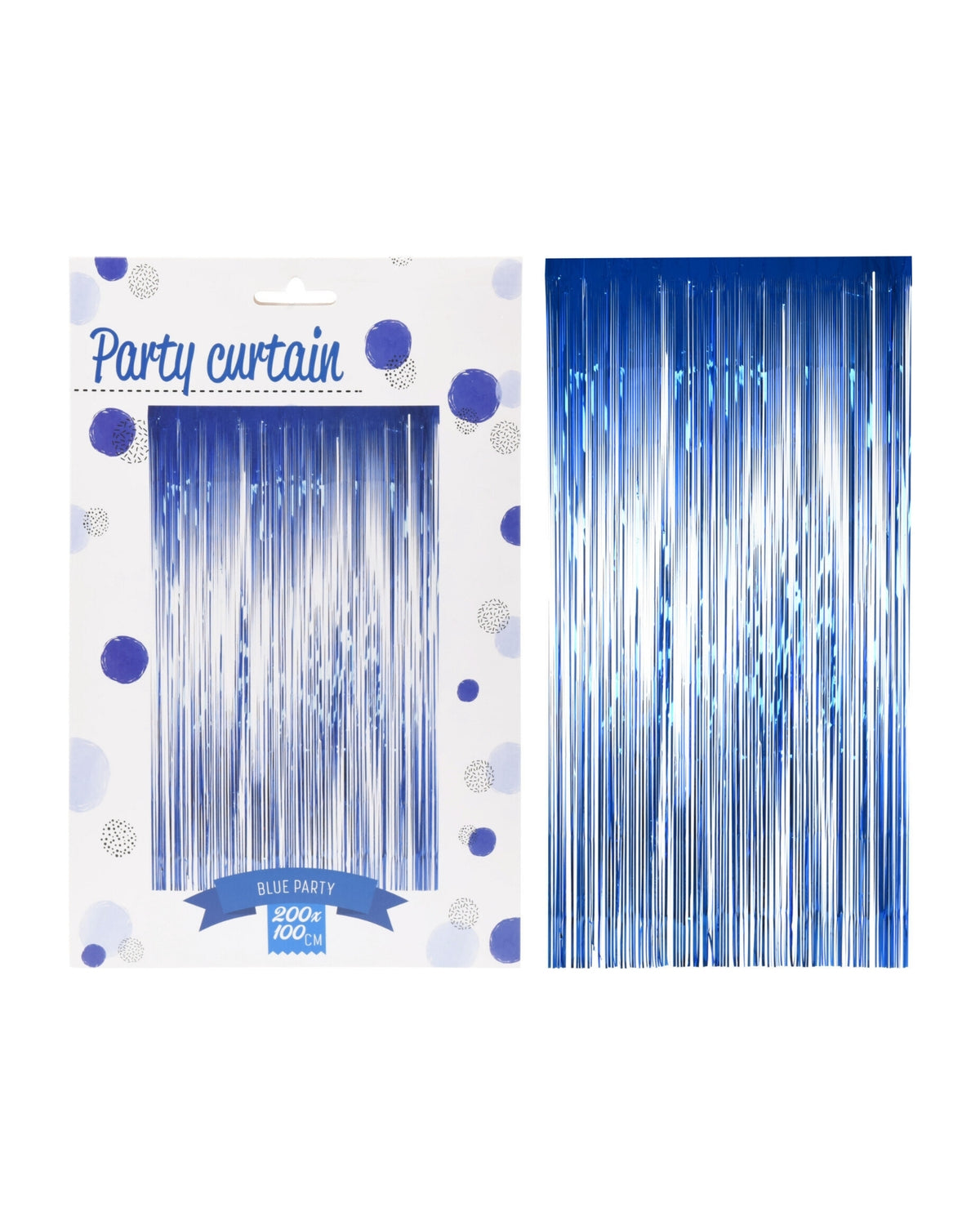 Party curtain 200x100cm in blue