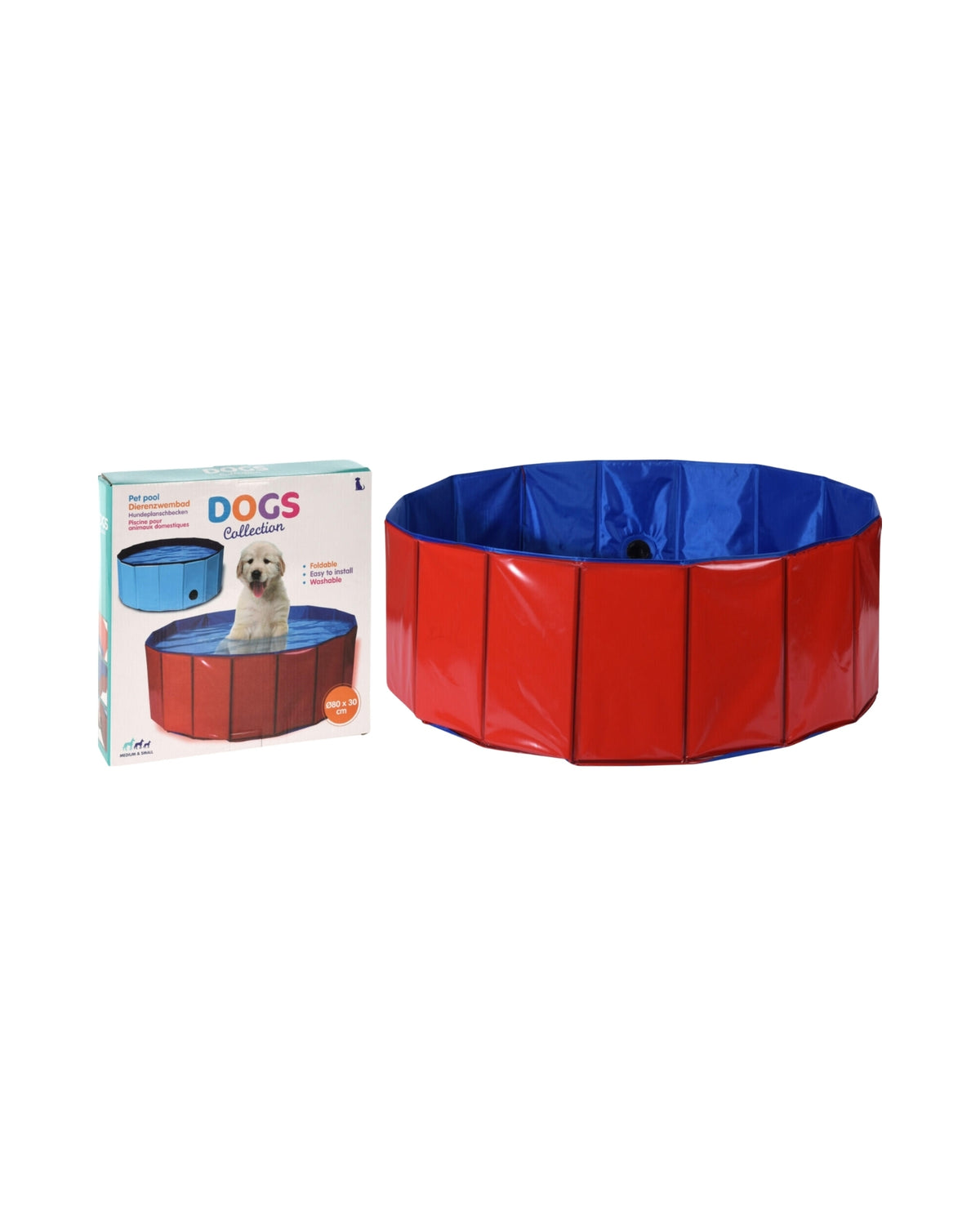 Pool til dyr - Kan foldes sammen 80x30cm