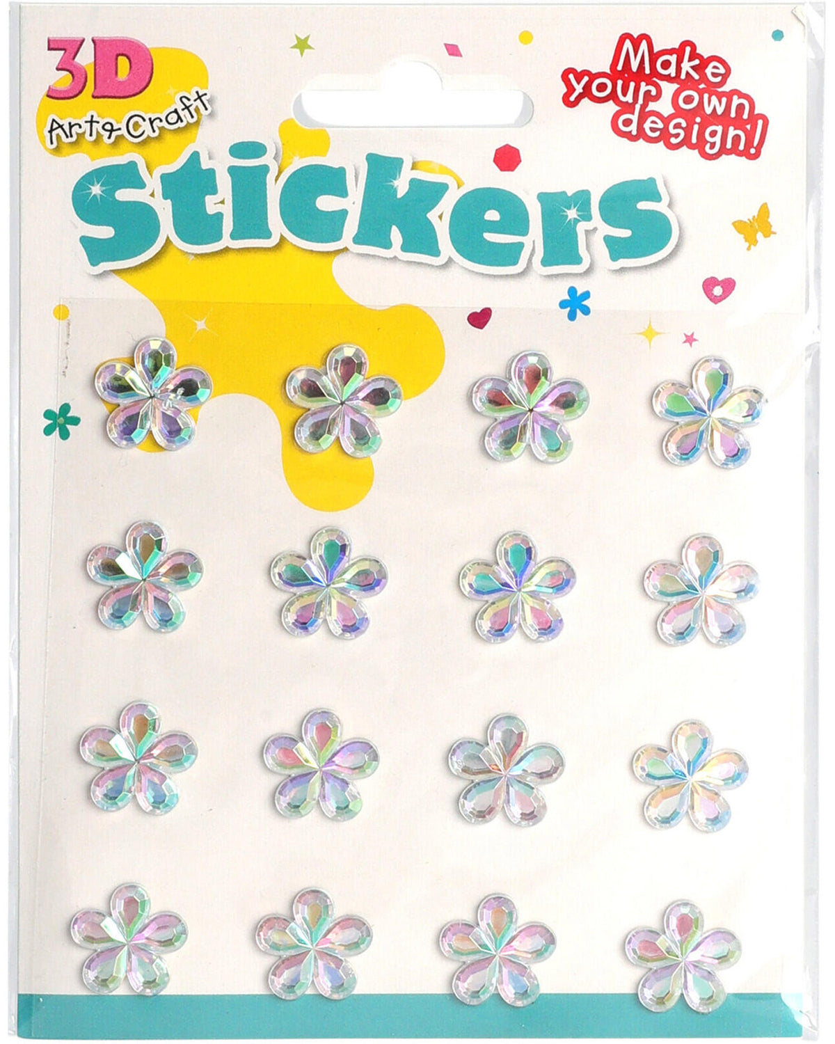 Stickers 16 pcs ice flowers