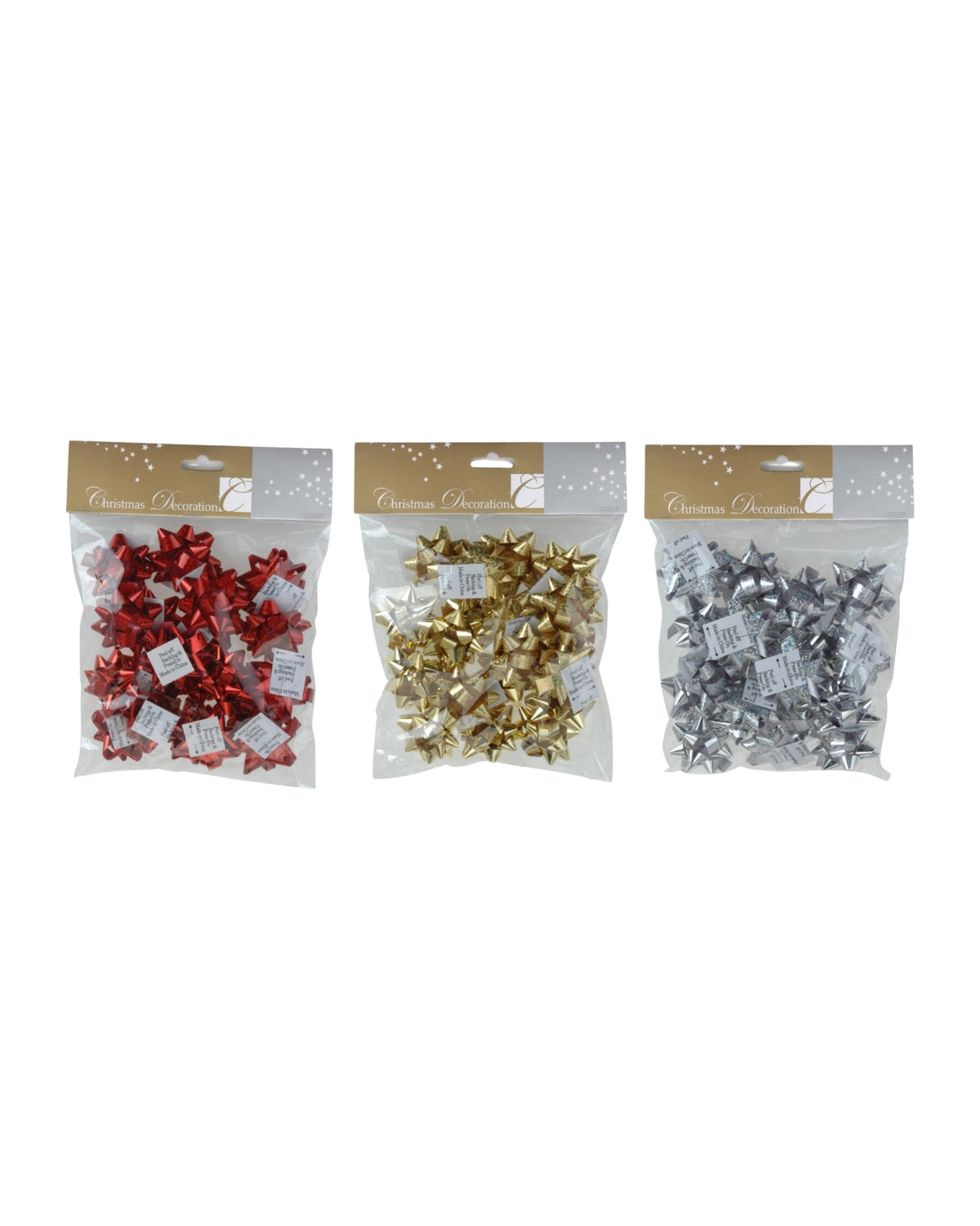 Star for packages 20 pcs - Red, Gold or Silver