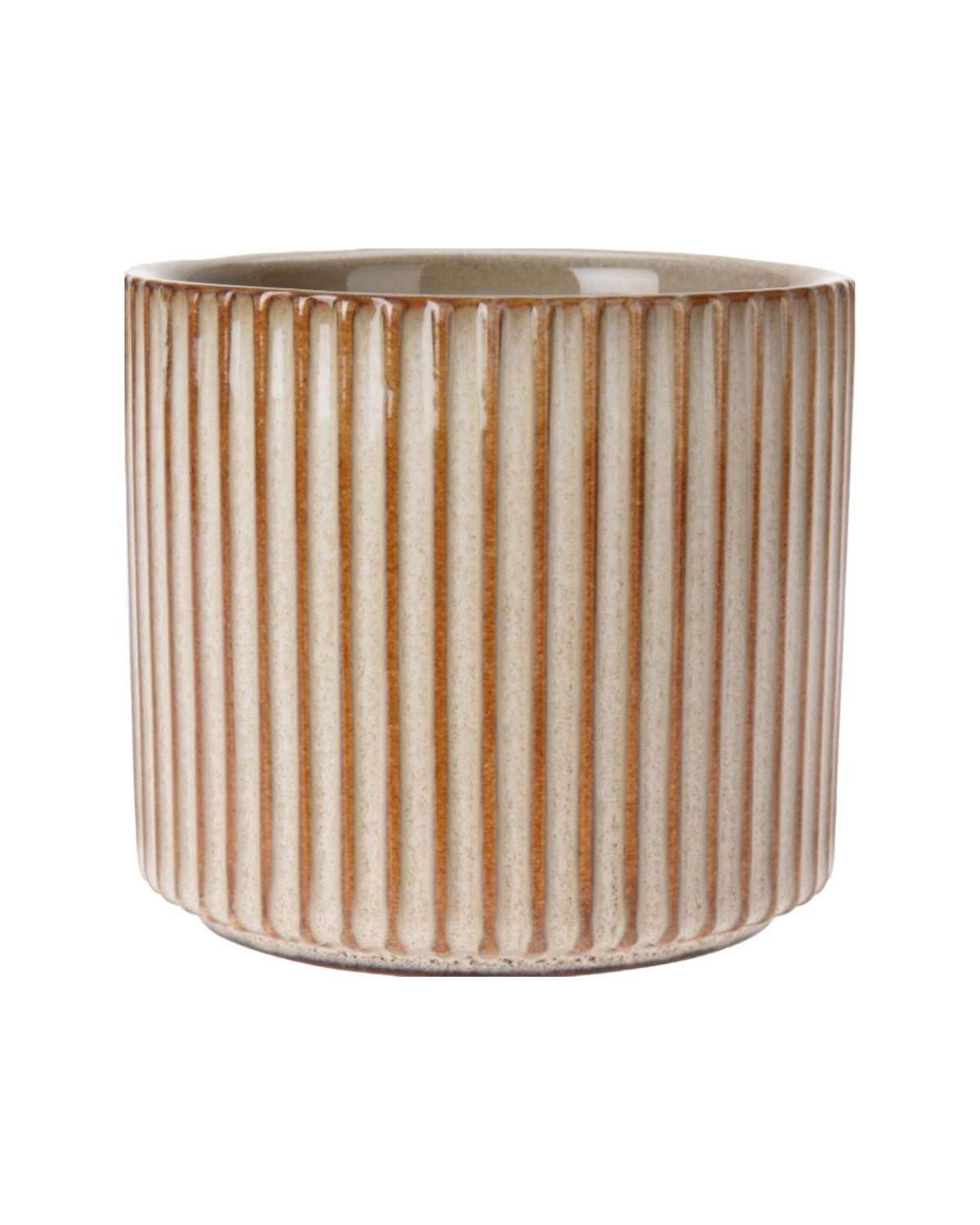 Flowerpot 12x11cm Cream Emboss