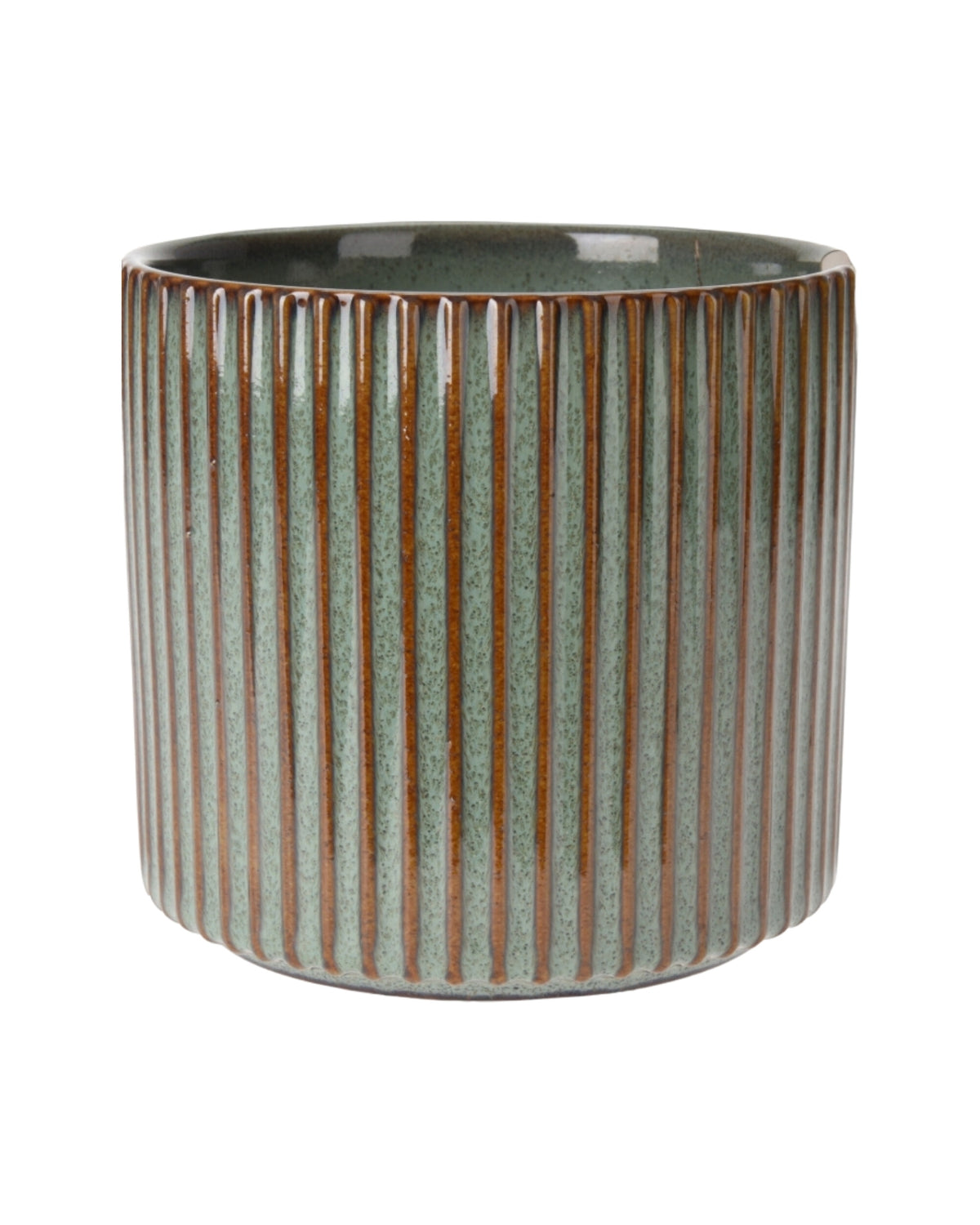 Flower pot 12x11cm Greem Emboss