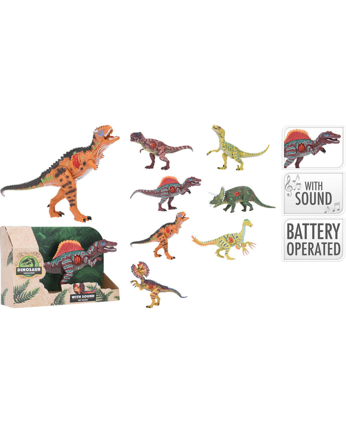 Dinosaur 23cm with sound