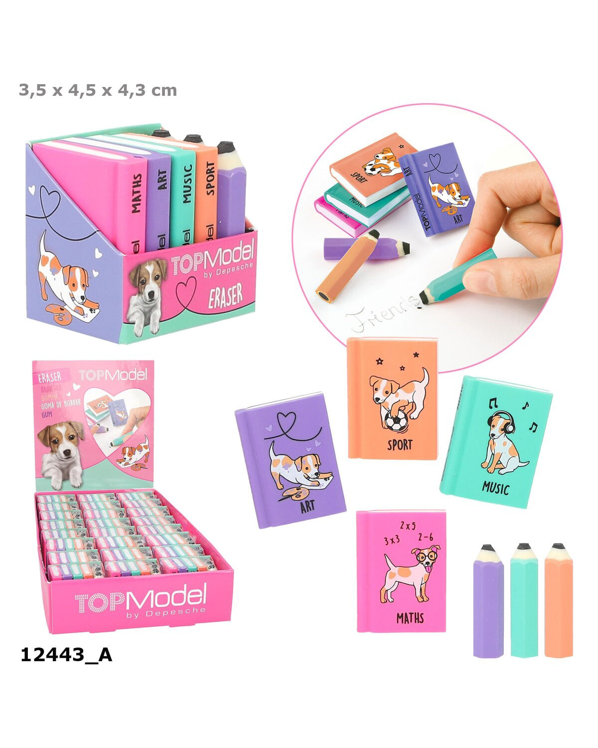 TOPModel Bøger og blyanter Viskelædersæt