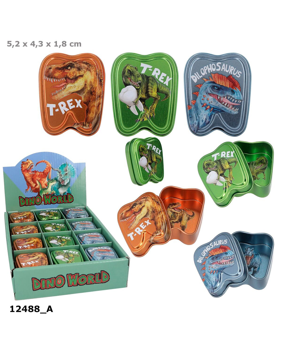 Dino World Baby Tooth Box 1pc